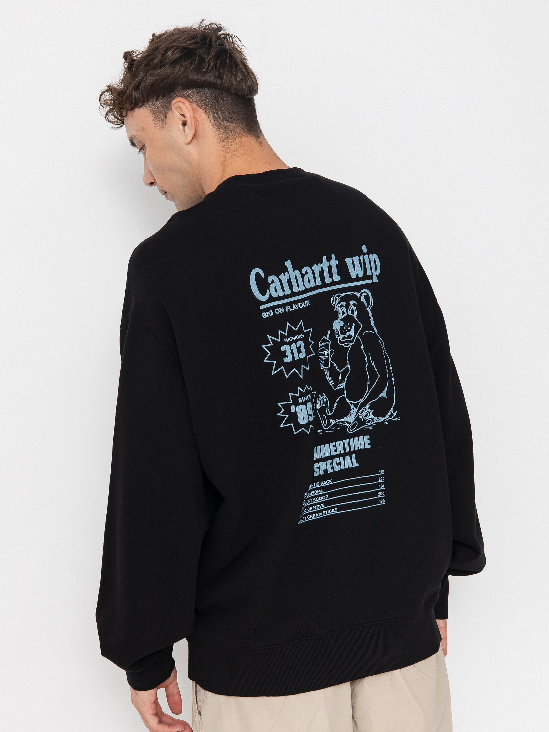 Pulóver Carhartt WIP Catalogue (black/bluebird)