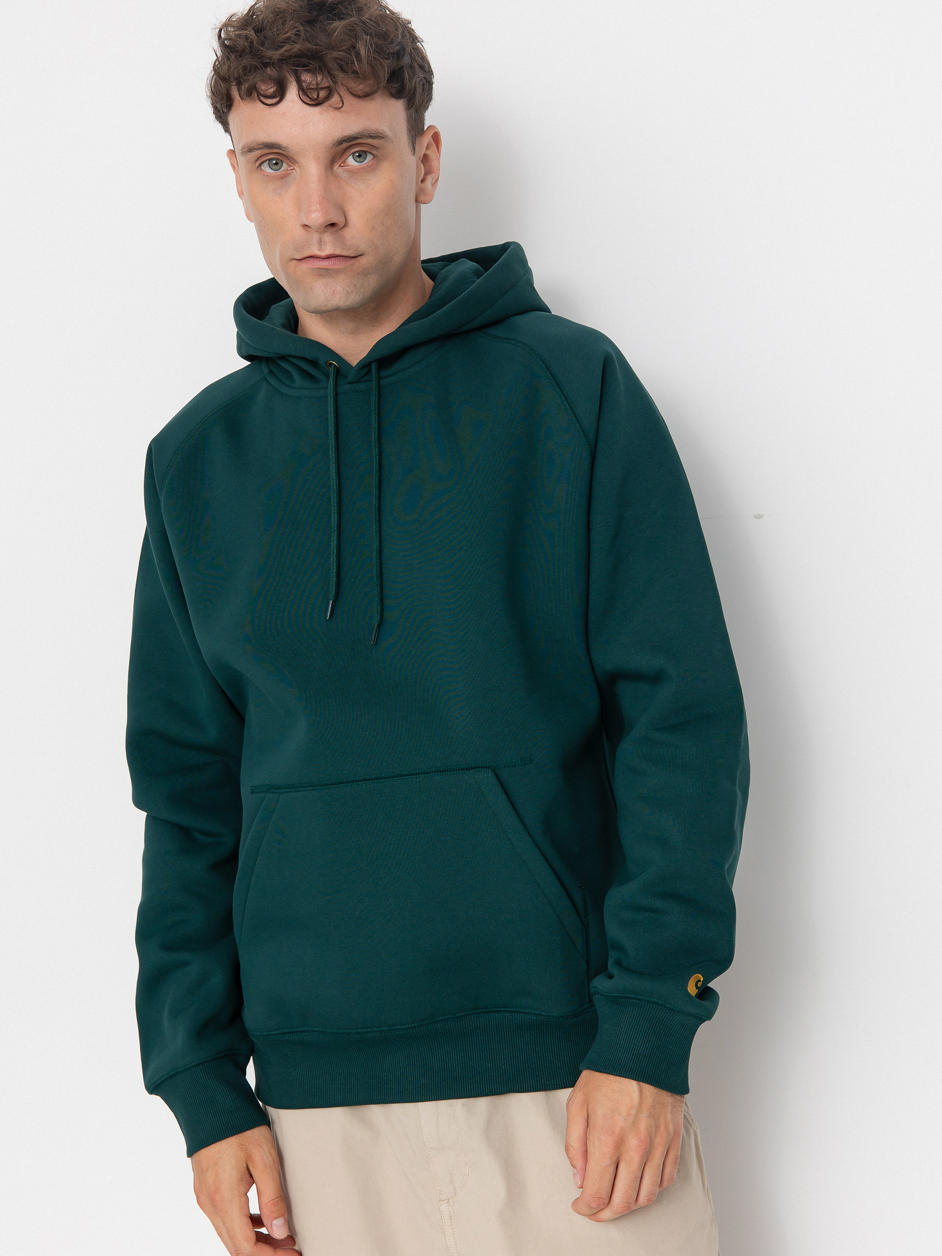 Carhartt WIP Chase HD Kapucnis pulóver (dark fir/gold)