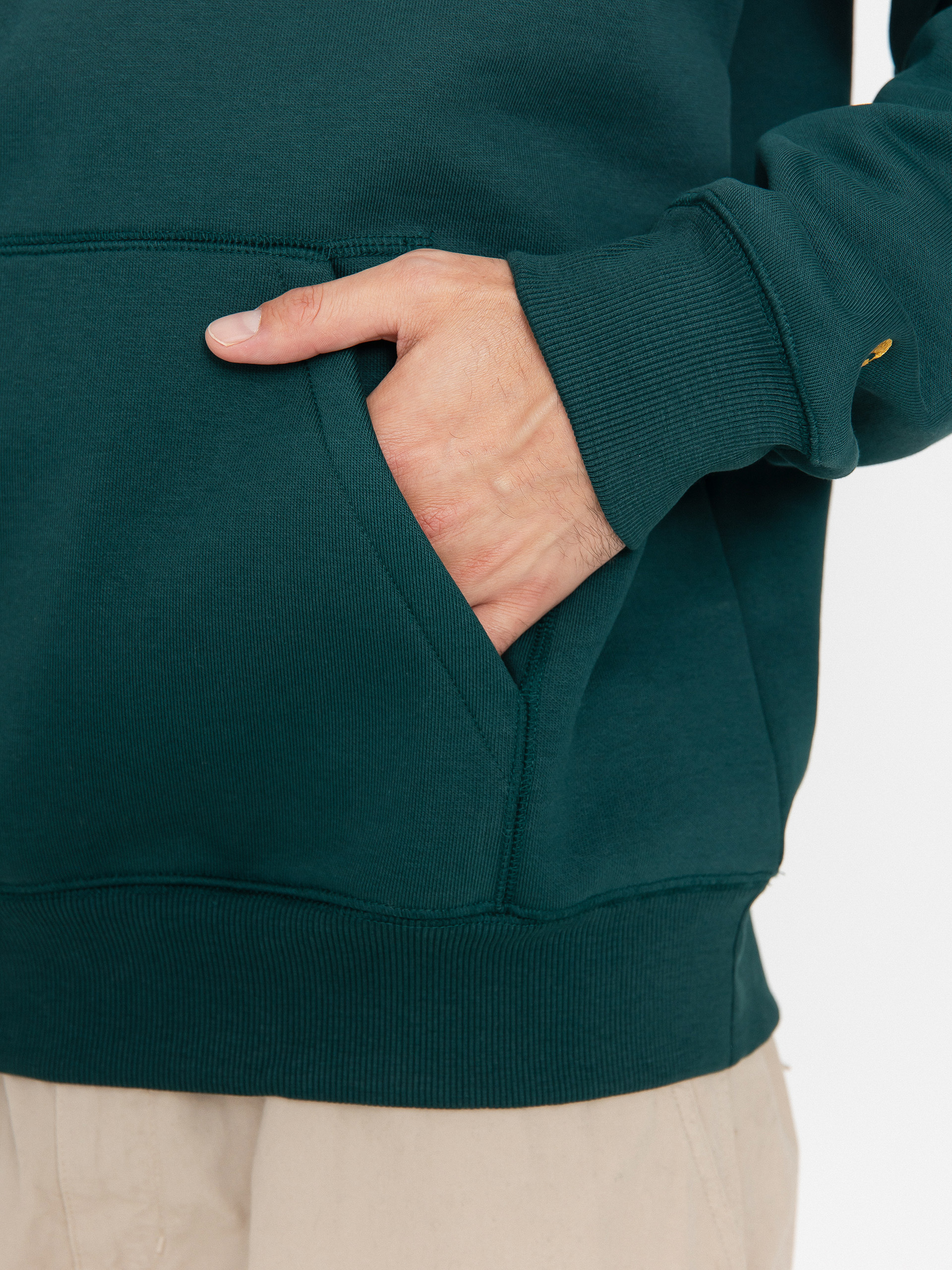 Carhartt WIP Chase HD Kapucnis pulóver (dark fir/gold)