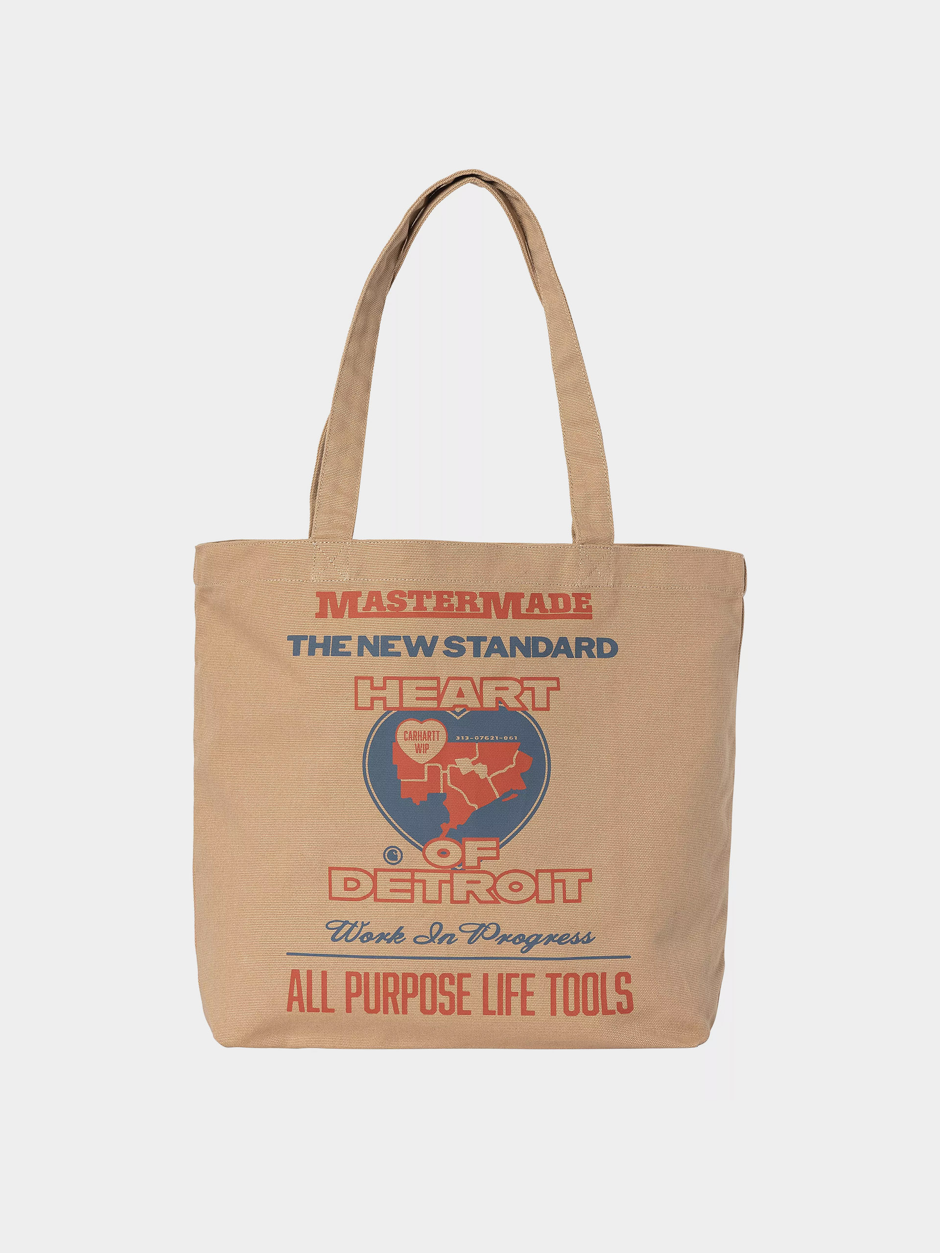 Ku00e9zitu00e1ska Carhartt WIP Canvas Graphic Tote (arcan print/dusty h brown)