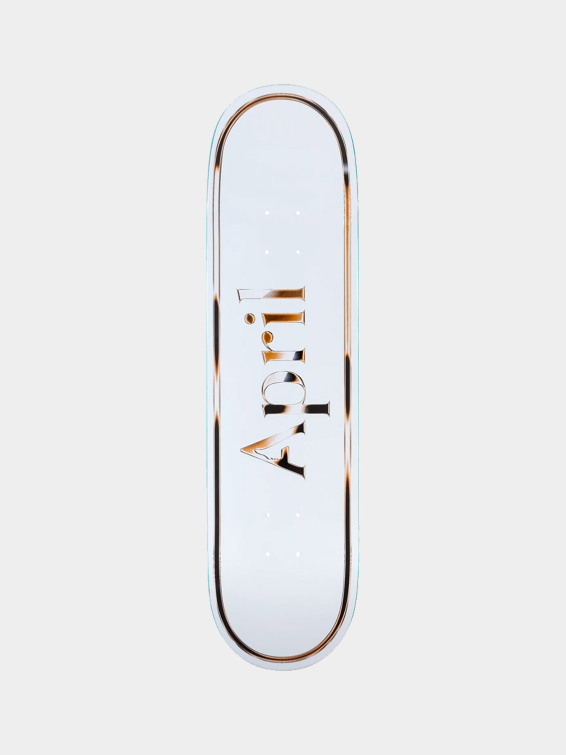 Gördeszka lap April Skateboards Og Logo (white/gold)