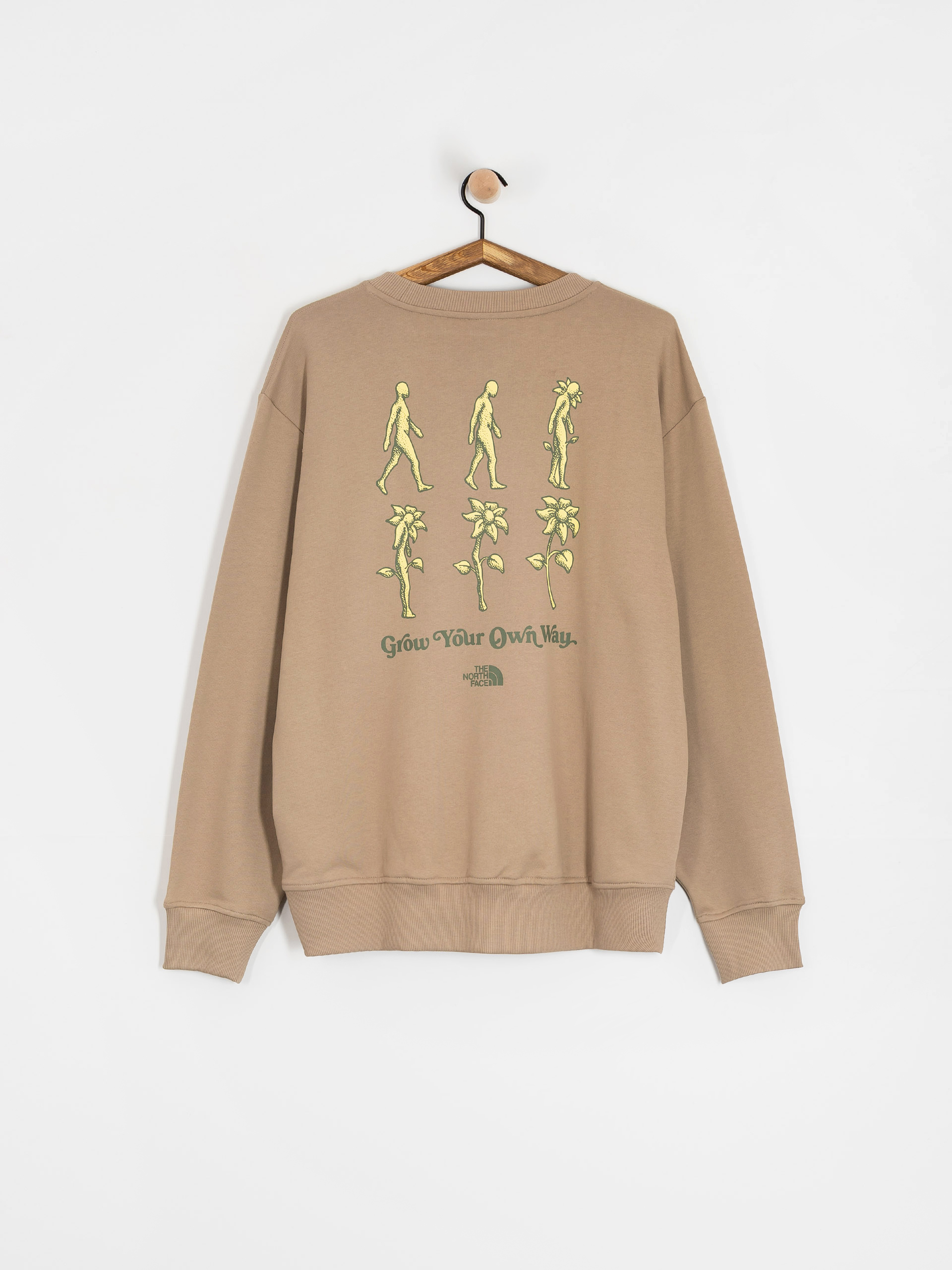 The North Face Connect Relaxed Graphic Crew Pulóver (mushroom grey)