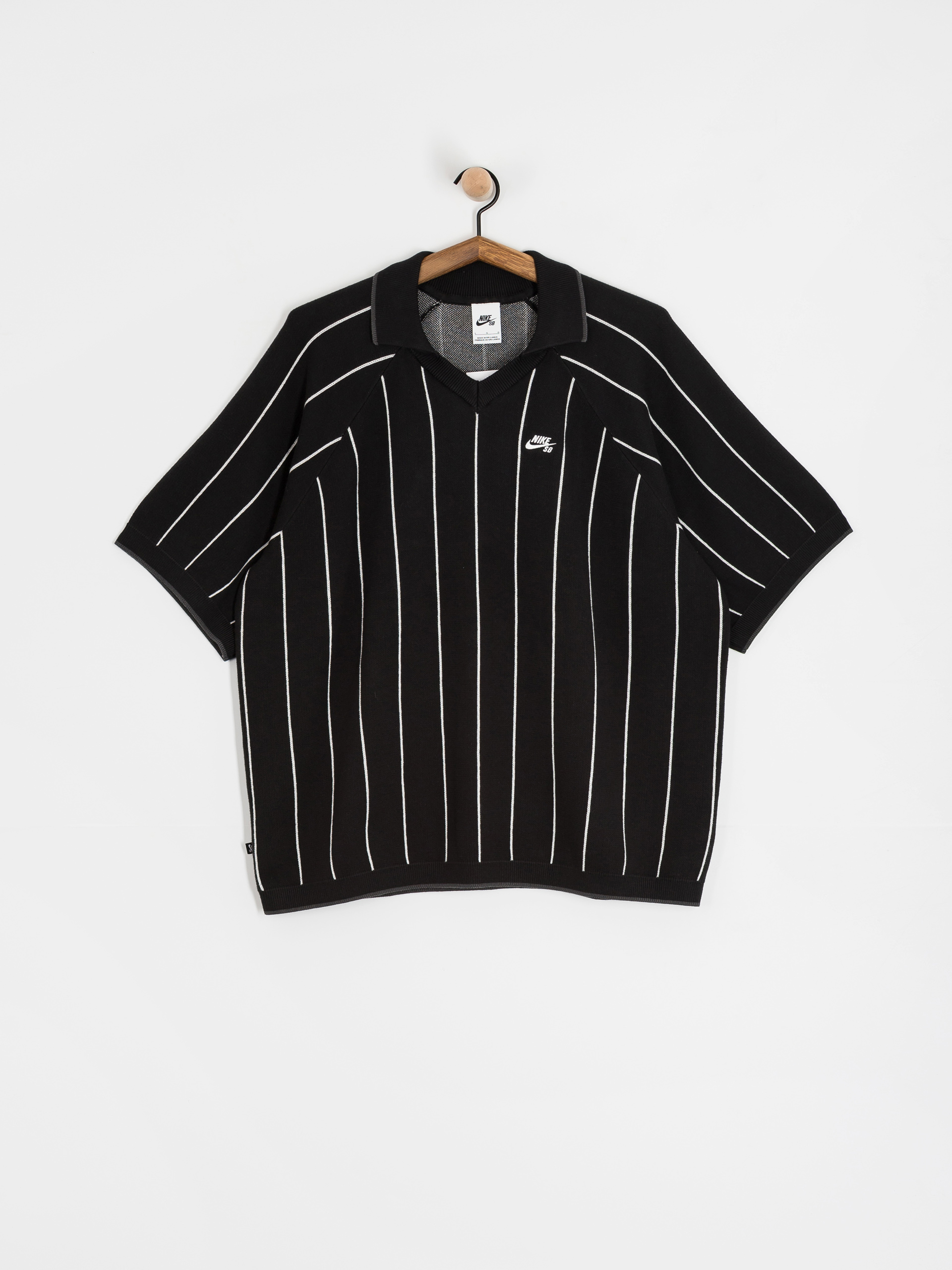 Pólóing Nike SB Strap Polo Sweat (black/sail/black)