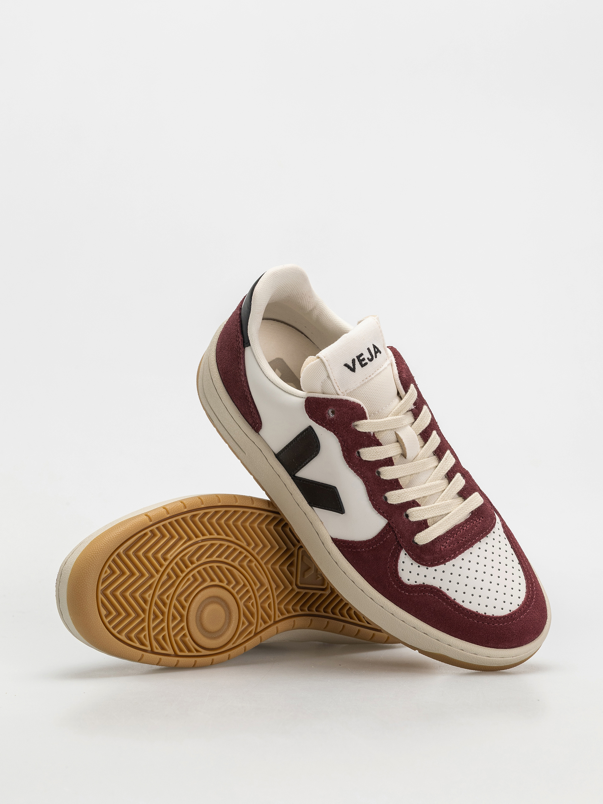 Veja V-10 Cipők Wmn (white black amarante)