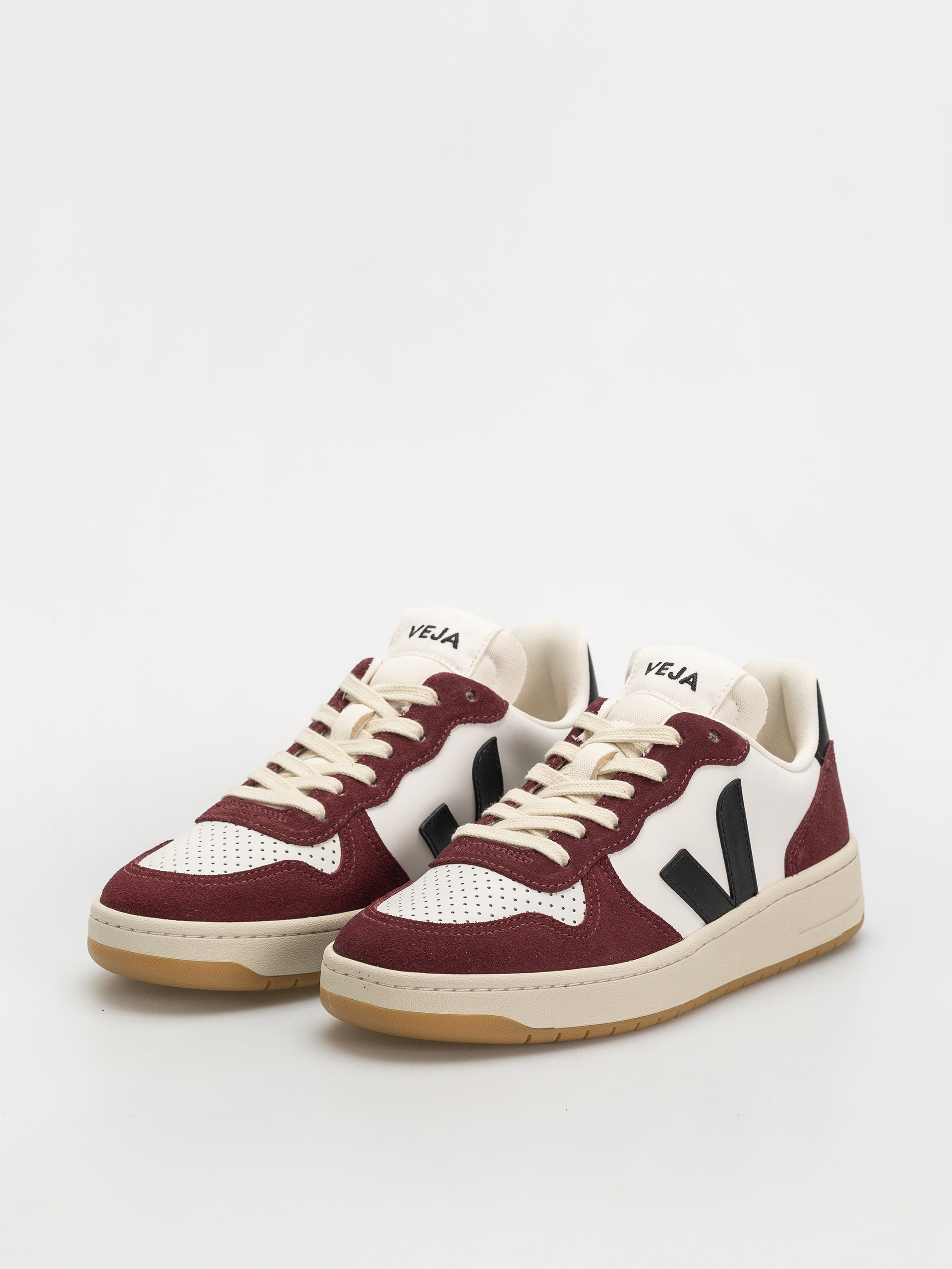 Veja V-10 Cipők Wmn (white black amarante)