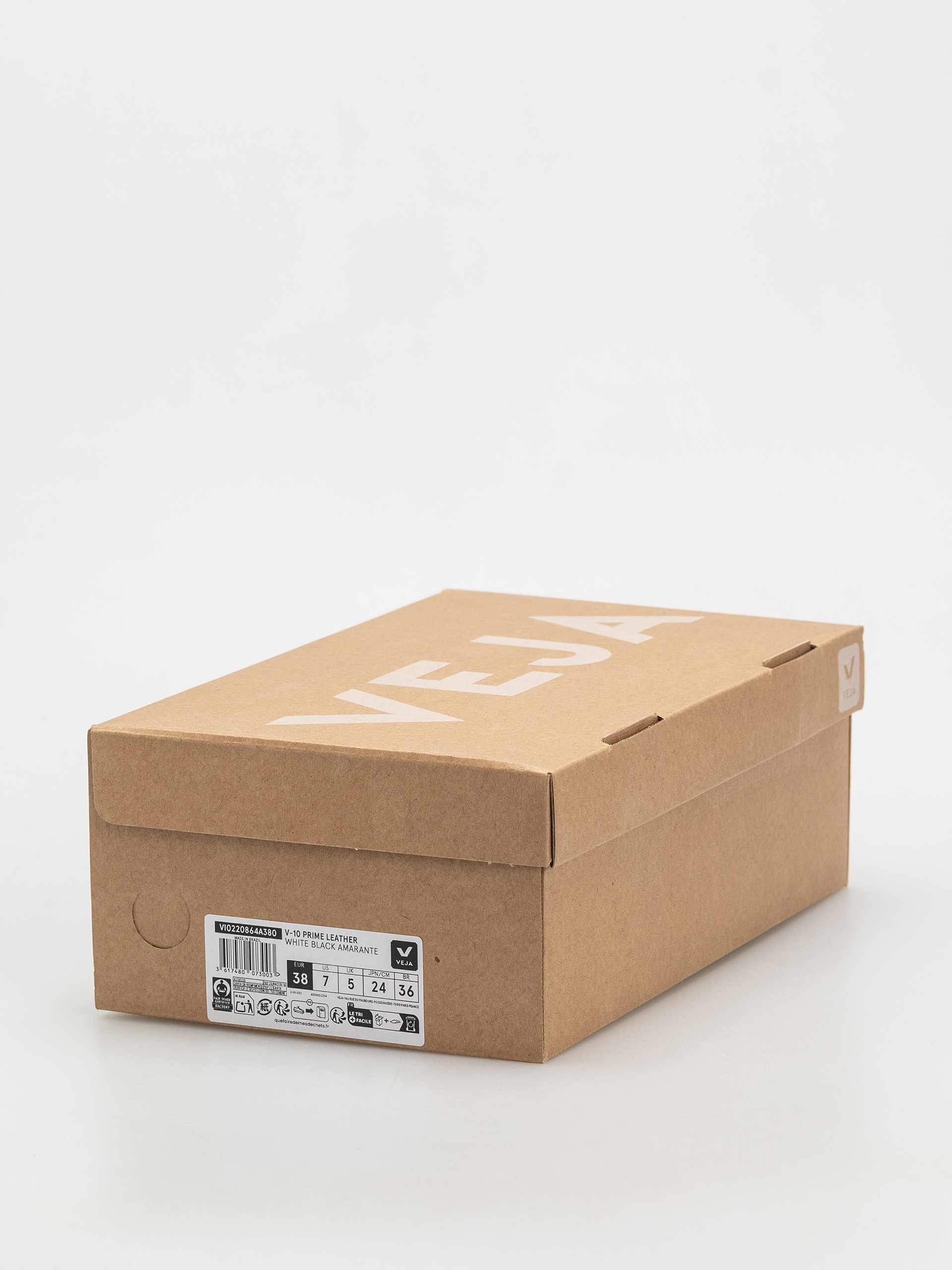 Veja V-10 Cipők Wmn (white black amarante)