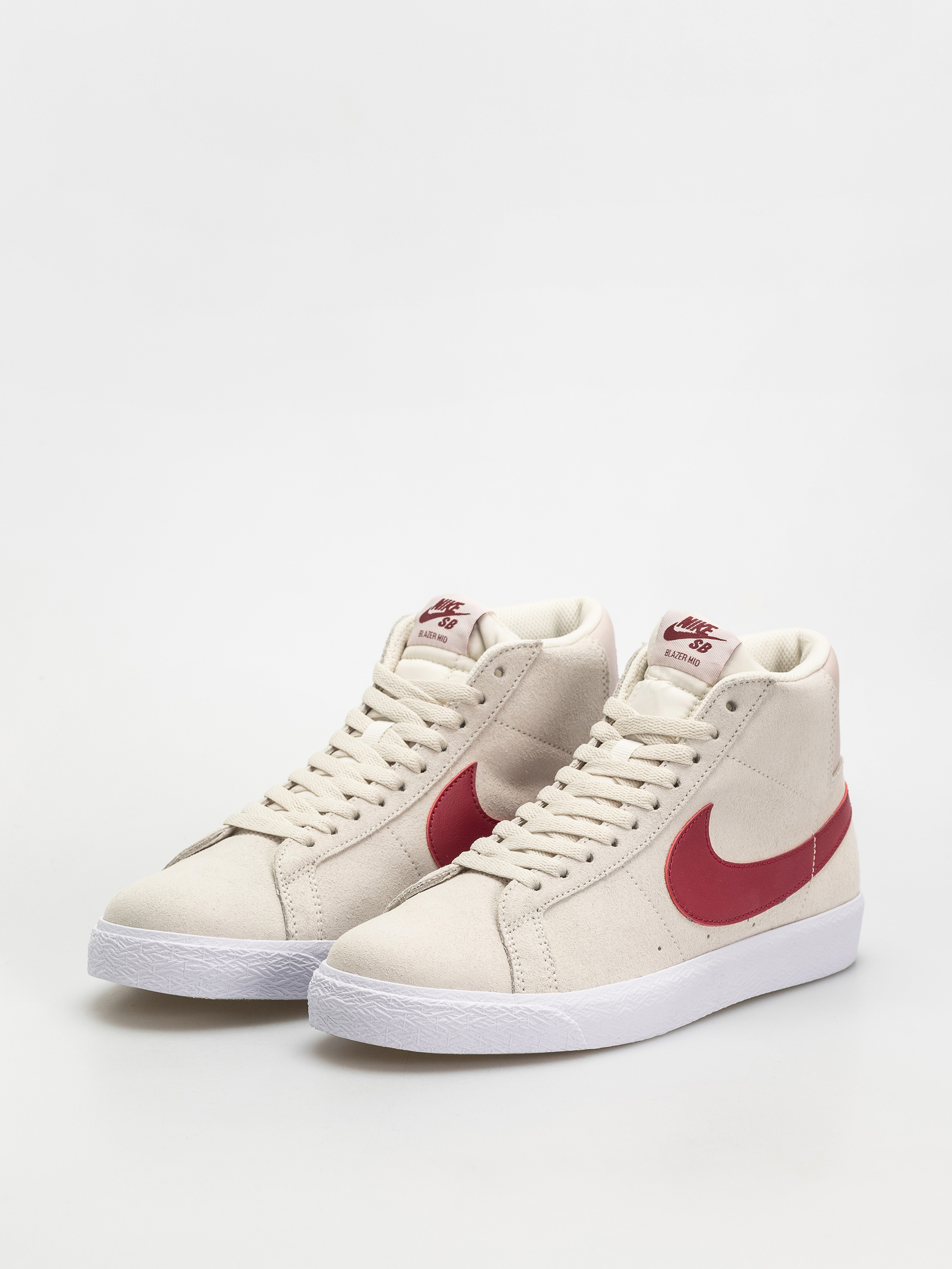 Nike SB Zoom Blazer Mid Cipők (pale ivory/noble red silt red white)
