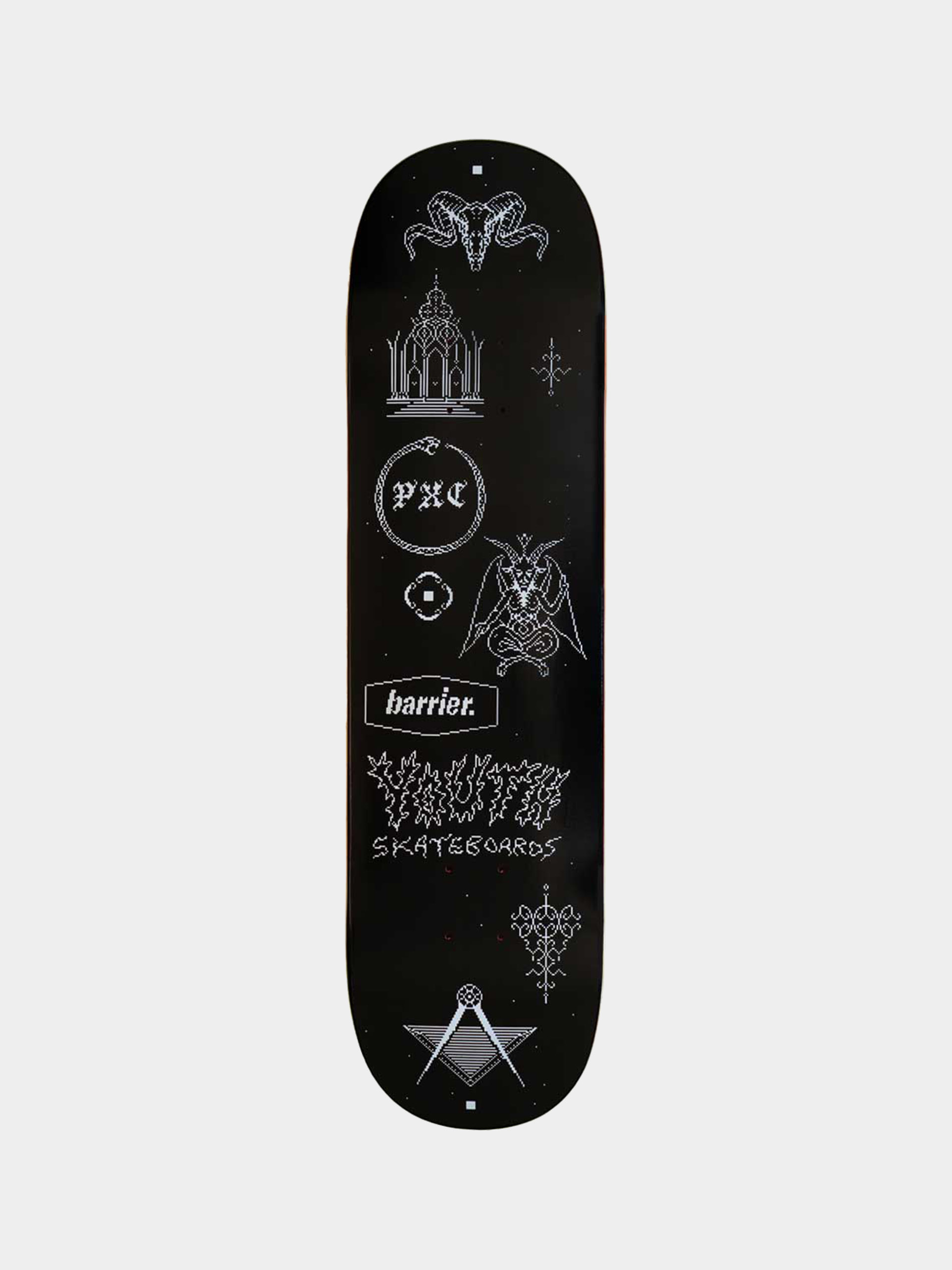 Gördeszka lap Youth Skateboards Pxc X Barrier Square (black)