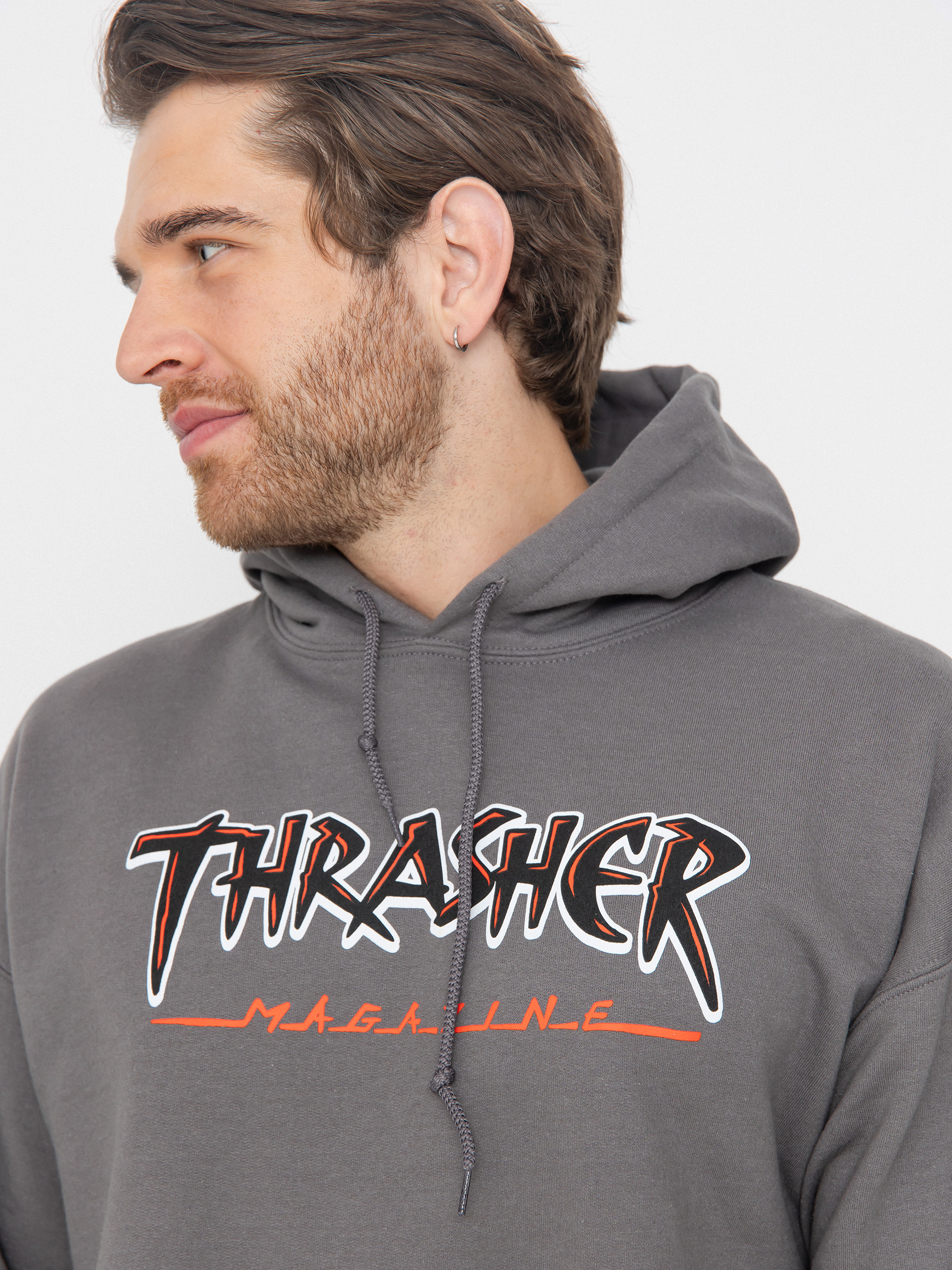 Thrasher Slash HD Kapucnis pulóver (charcoal)
