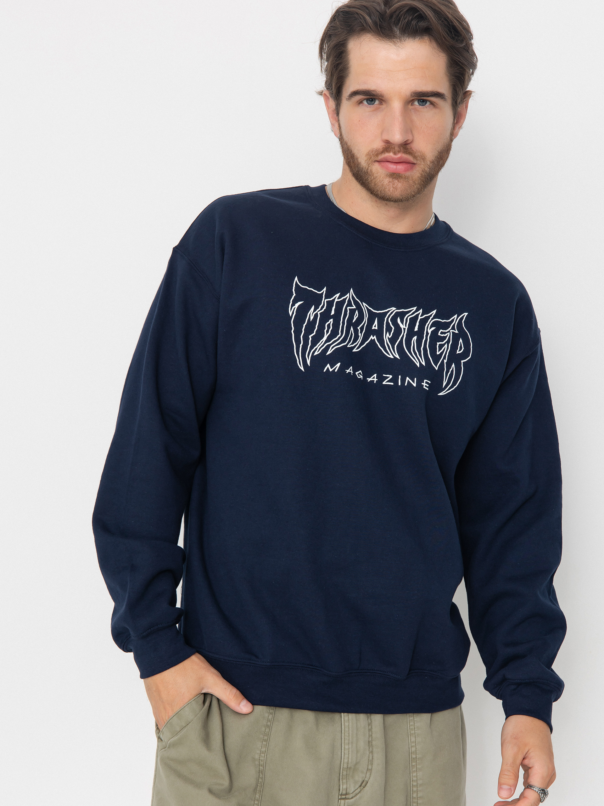 Thrasher Metal Pulóver (navy)
