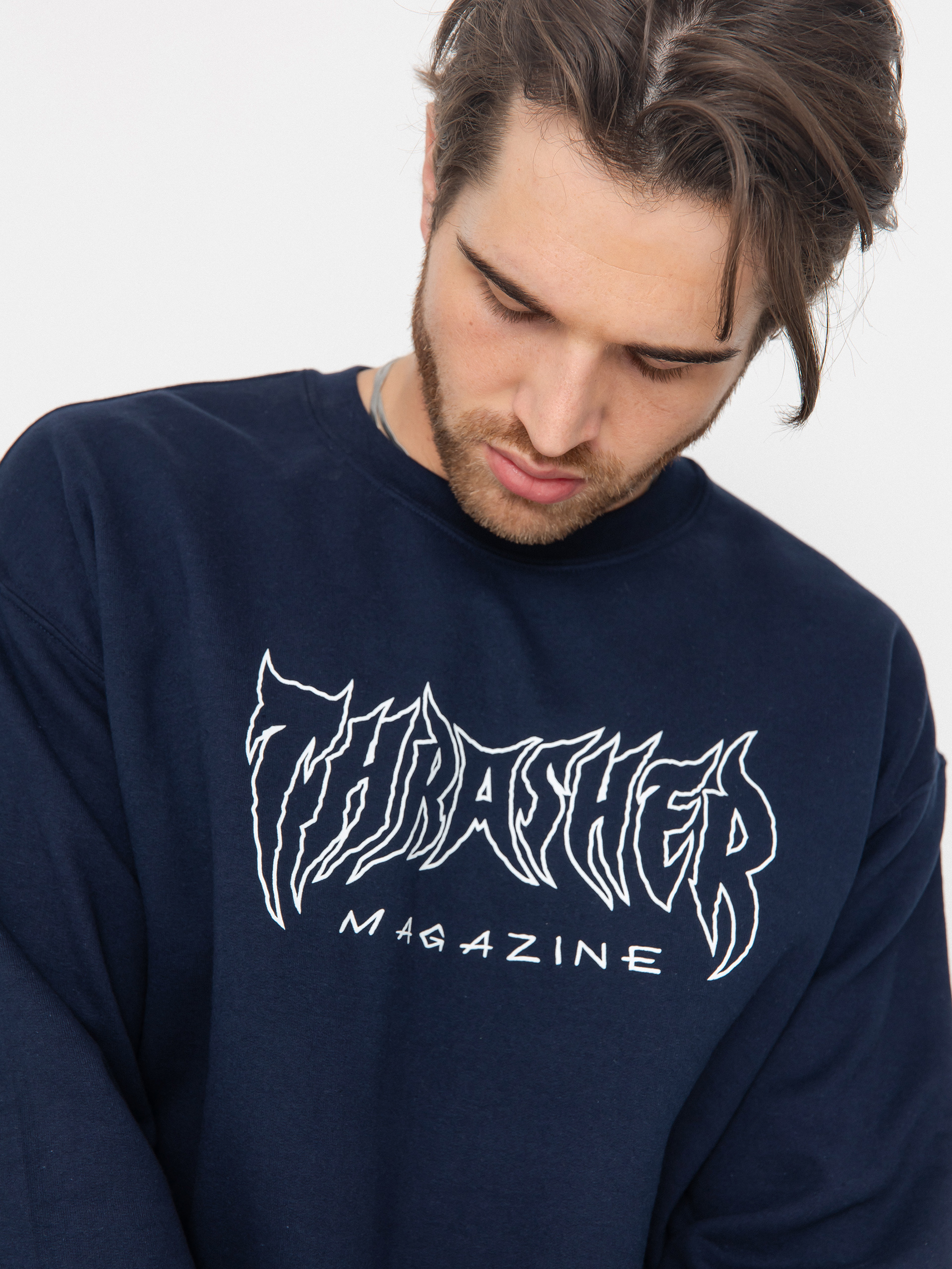 Thrasher Metal Pulóver (navy)