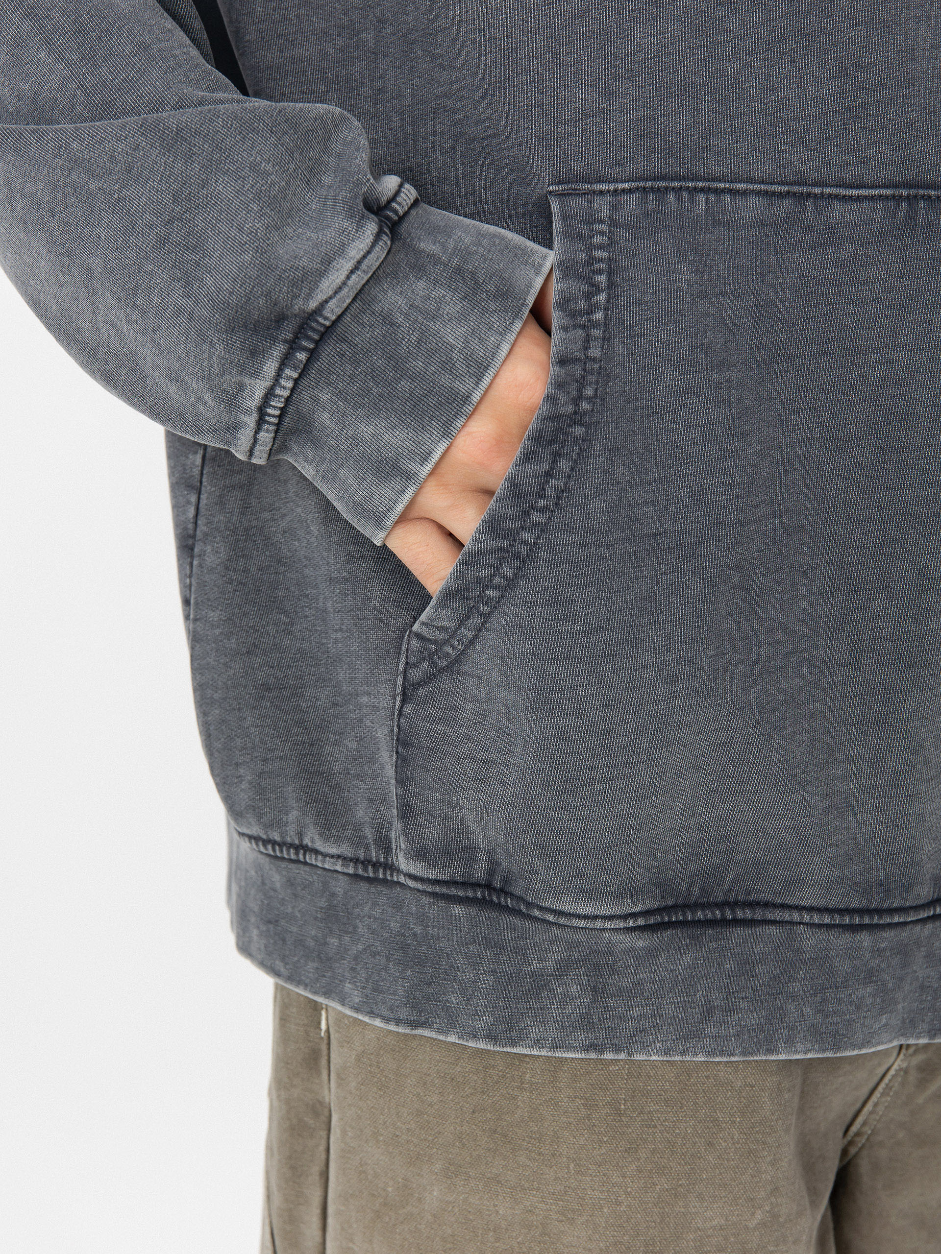 Kapucnis pulóver Hurley Wave Addiction HD (dark stone grey)