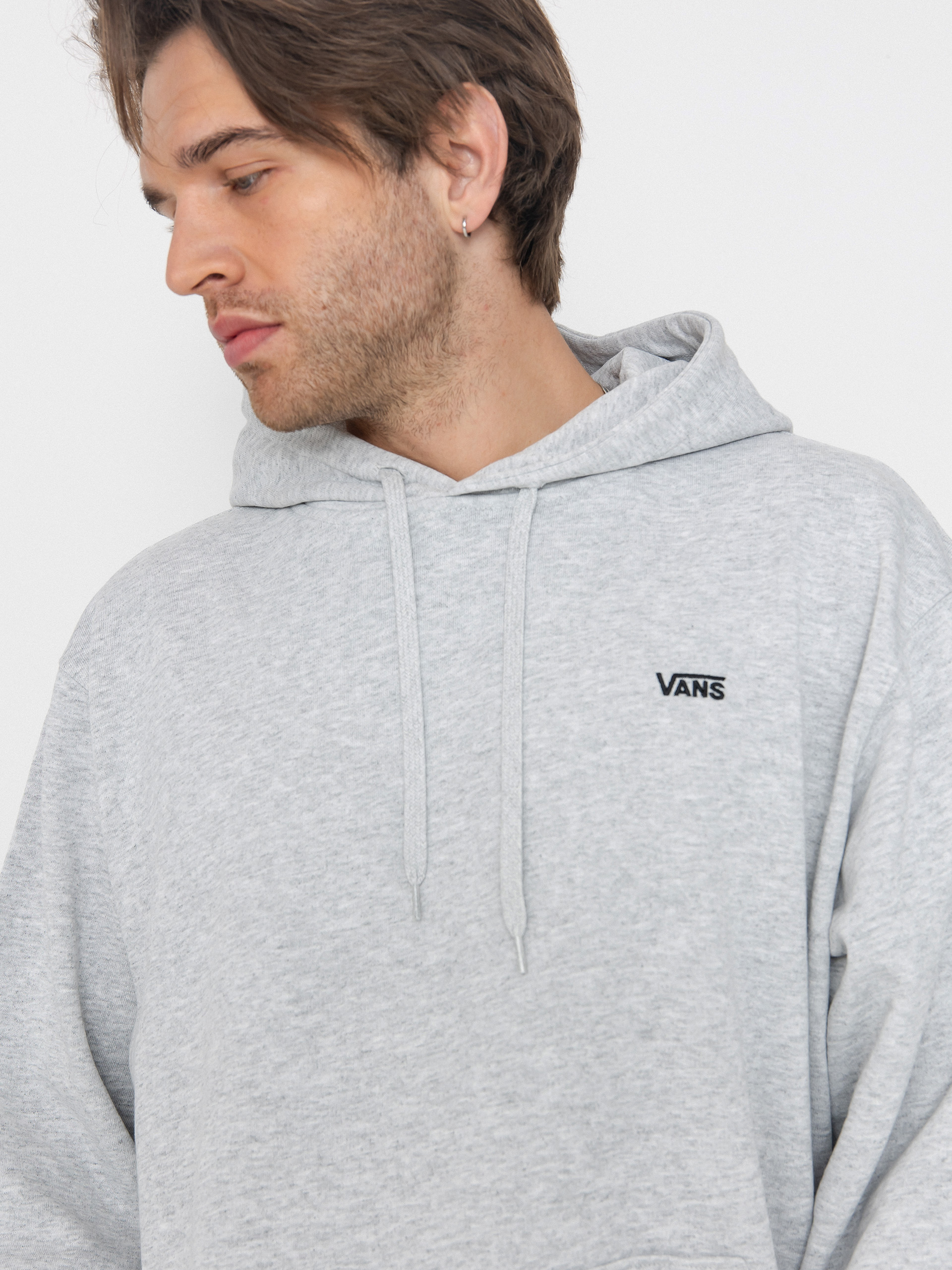 Vans Left Chest II Loose HD Kapucnis pulóver (light grey heather)