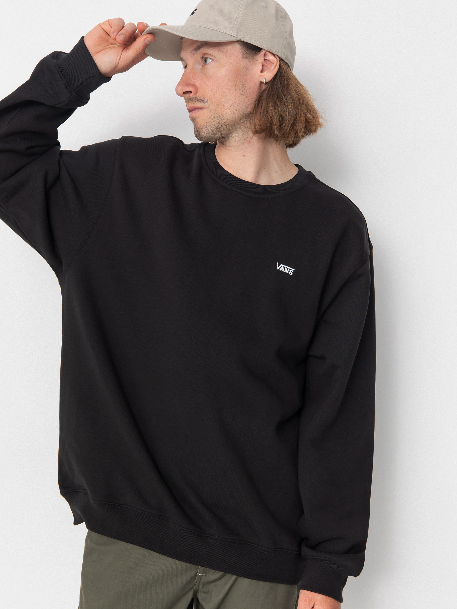 Vans Left Chest II Loose Crew Pulóver (black)