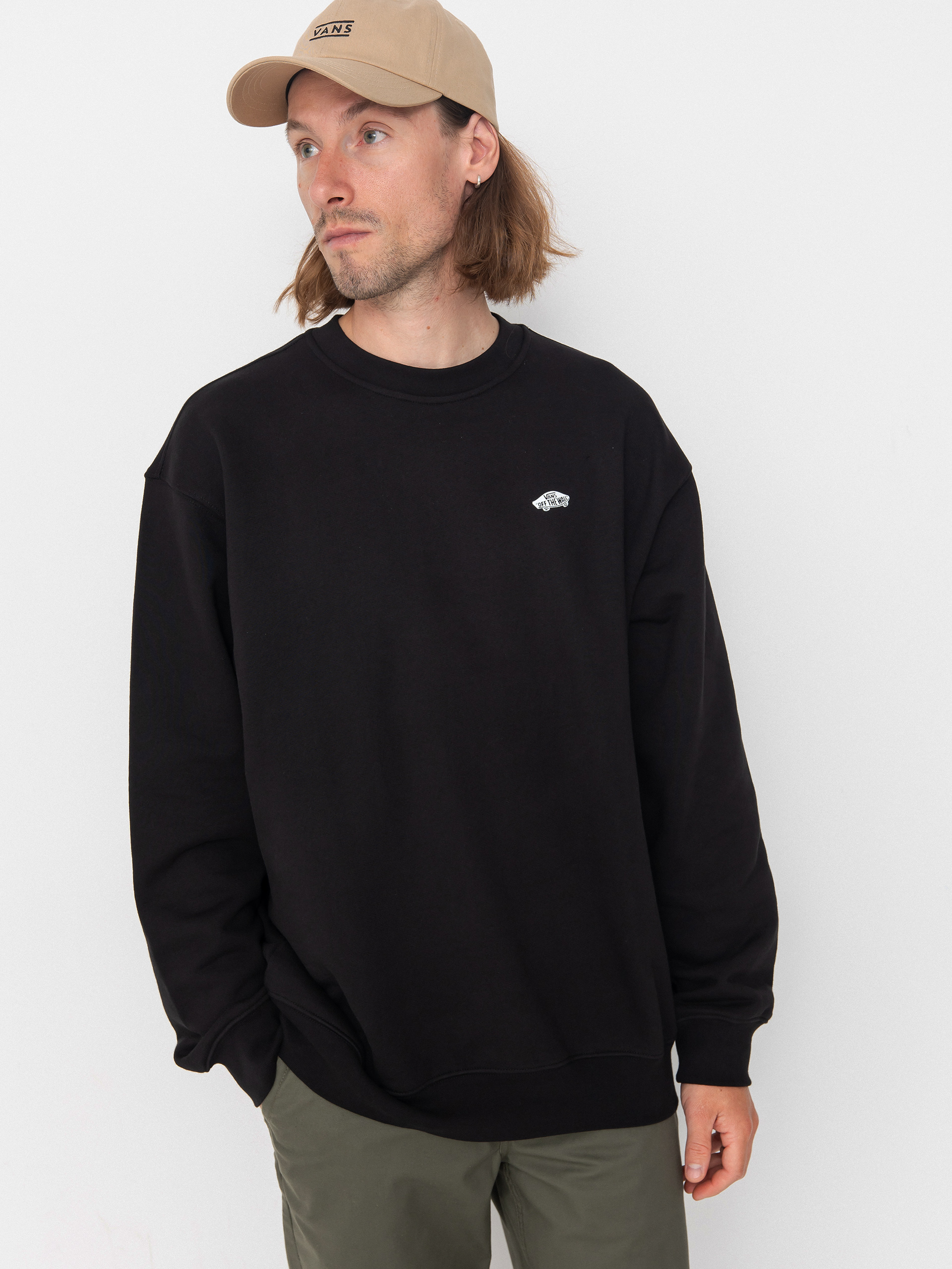 Vans Style 76 II Loose Ft Crew Pulóver (black/white)