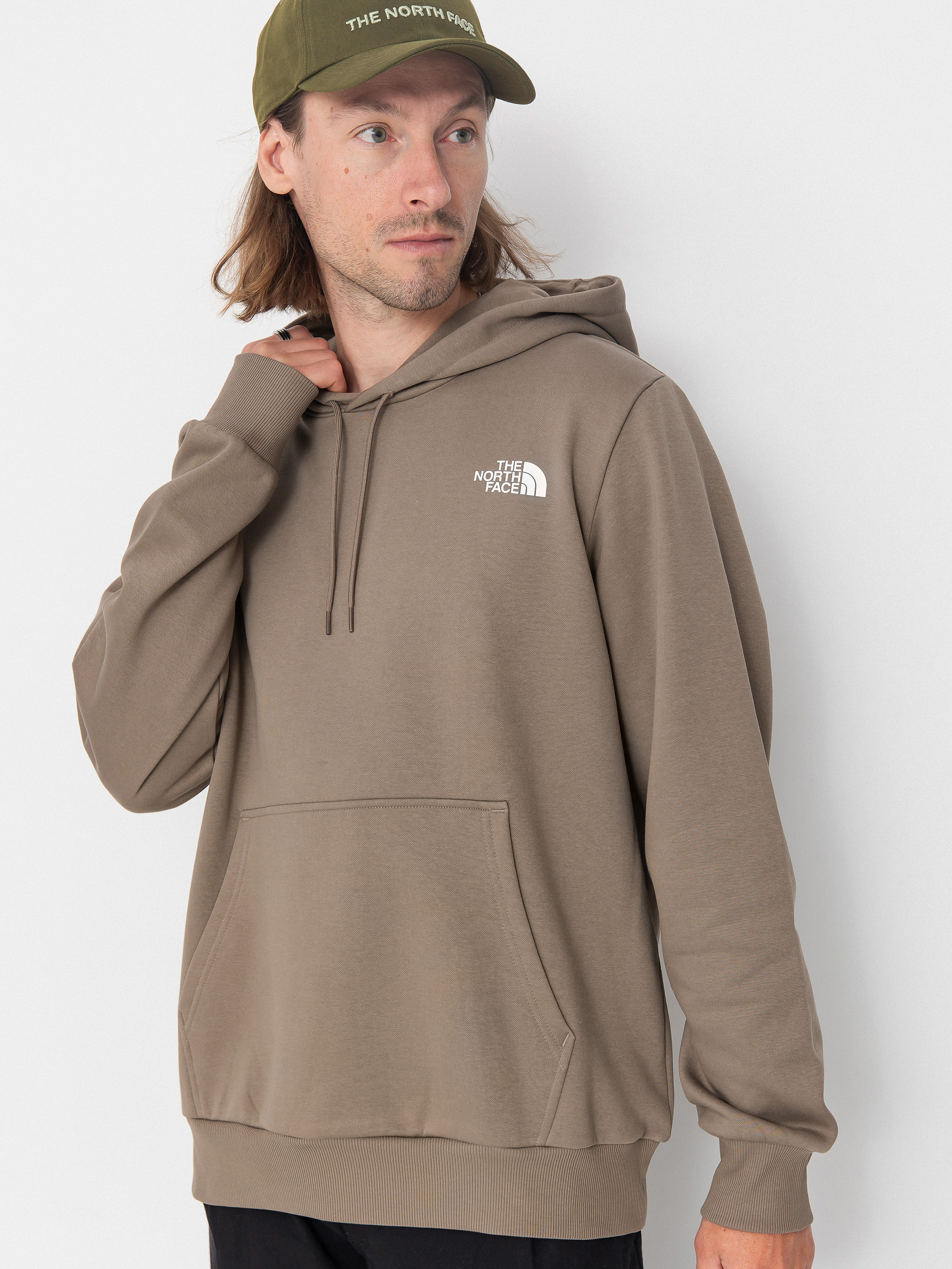 Kapucnis pulóver The North Face Simple Dome Regular HD (mocha brown)