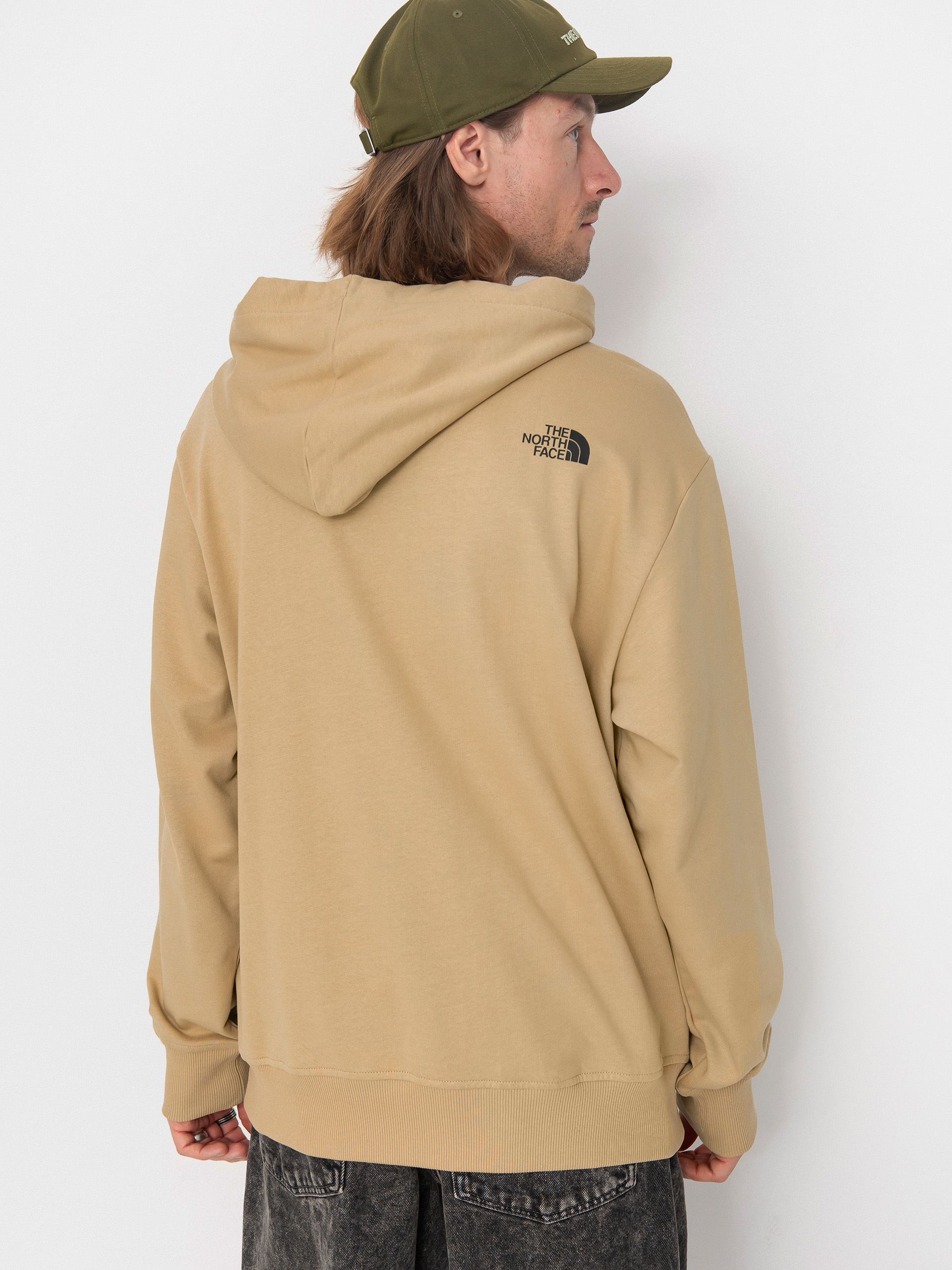 The North Face Mountain Logo Relaxed HD Kapucnis pulóver (khaki stone)