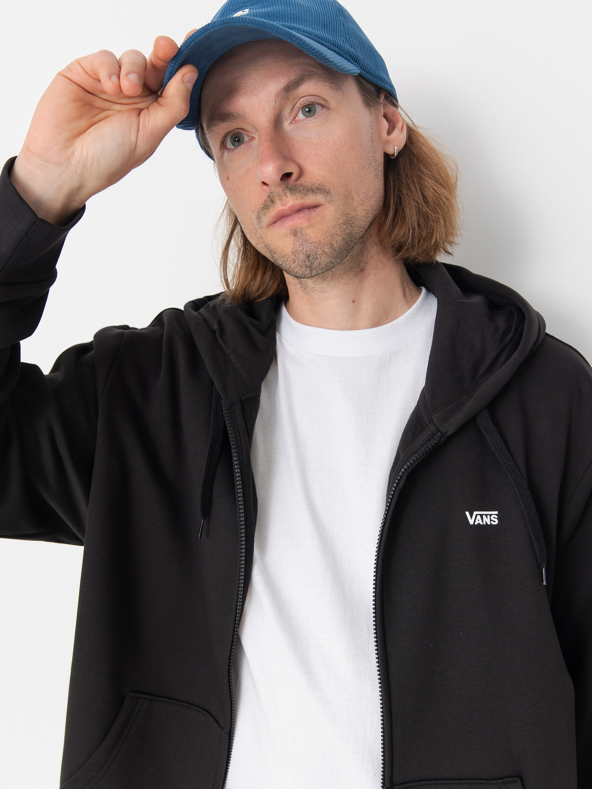 Kapucnis pulóver Vans Left Chest ZHD (black)