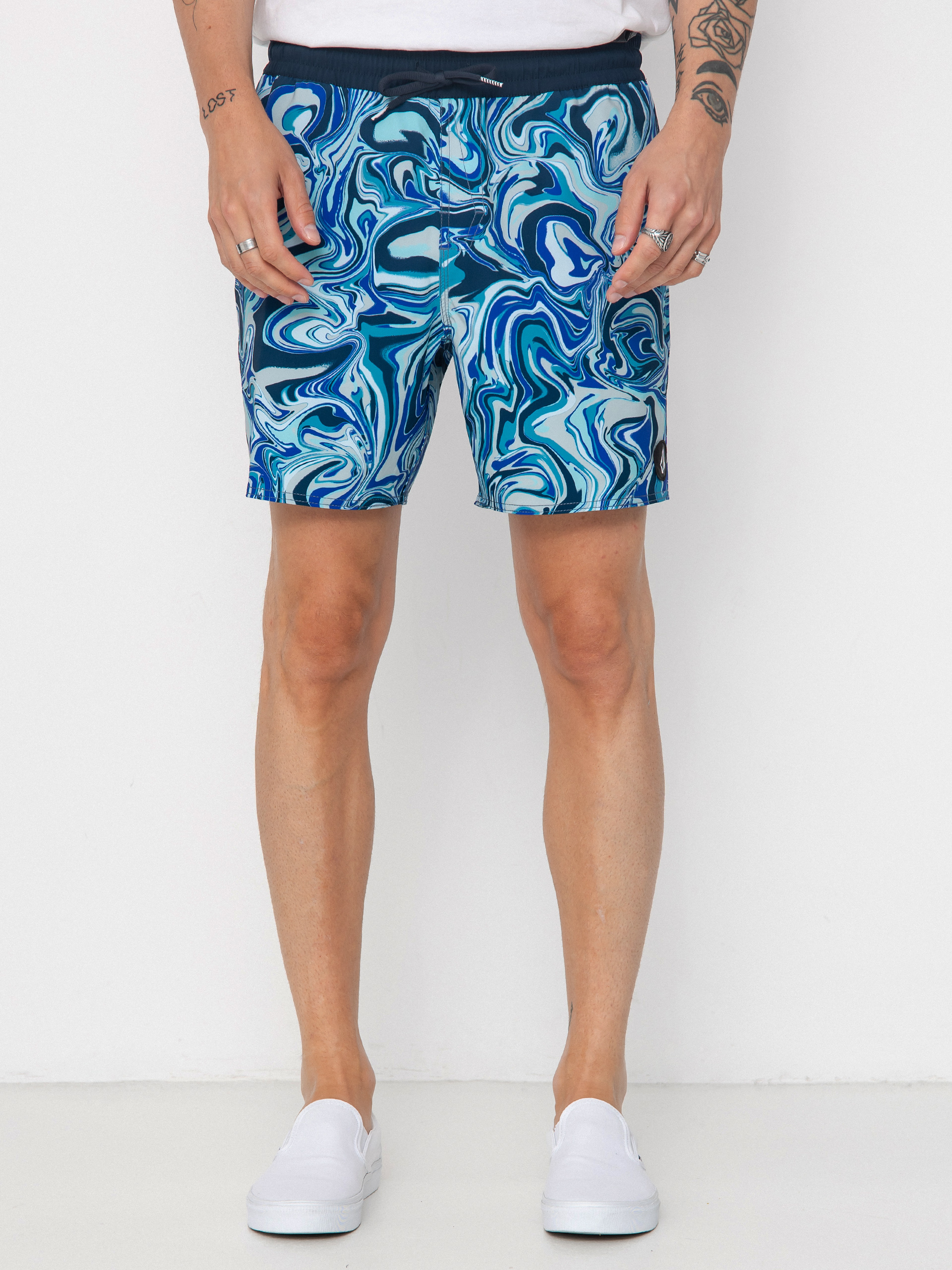 Volcom Lido Print Trunk 16 Rövidnadrág (navy)