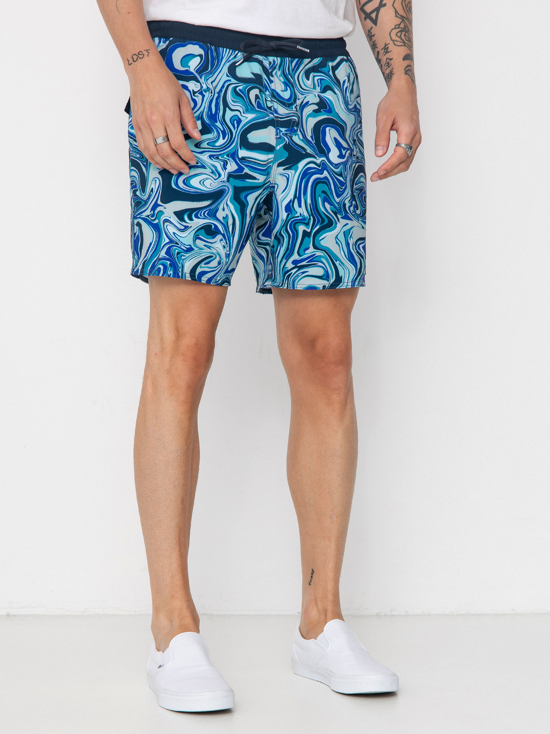 Volcom Lido Print Trunk 16 Rövidnadrág (navy)