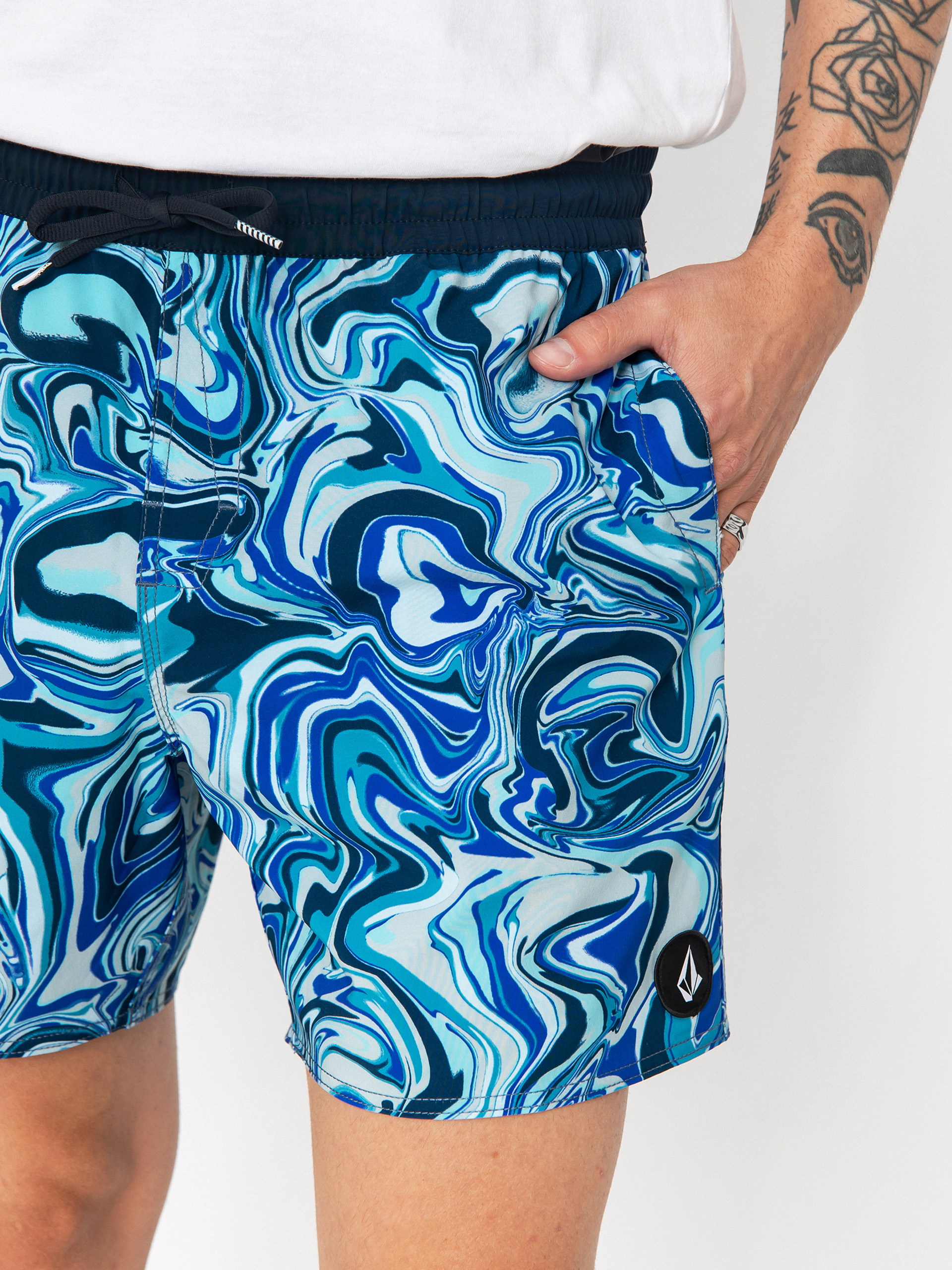 Volcom Lido Print Trunk 16 Rövidnadrág (navy)