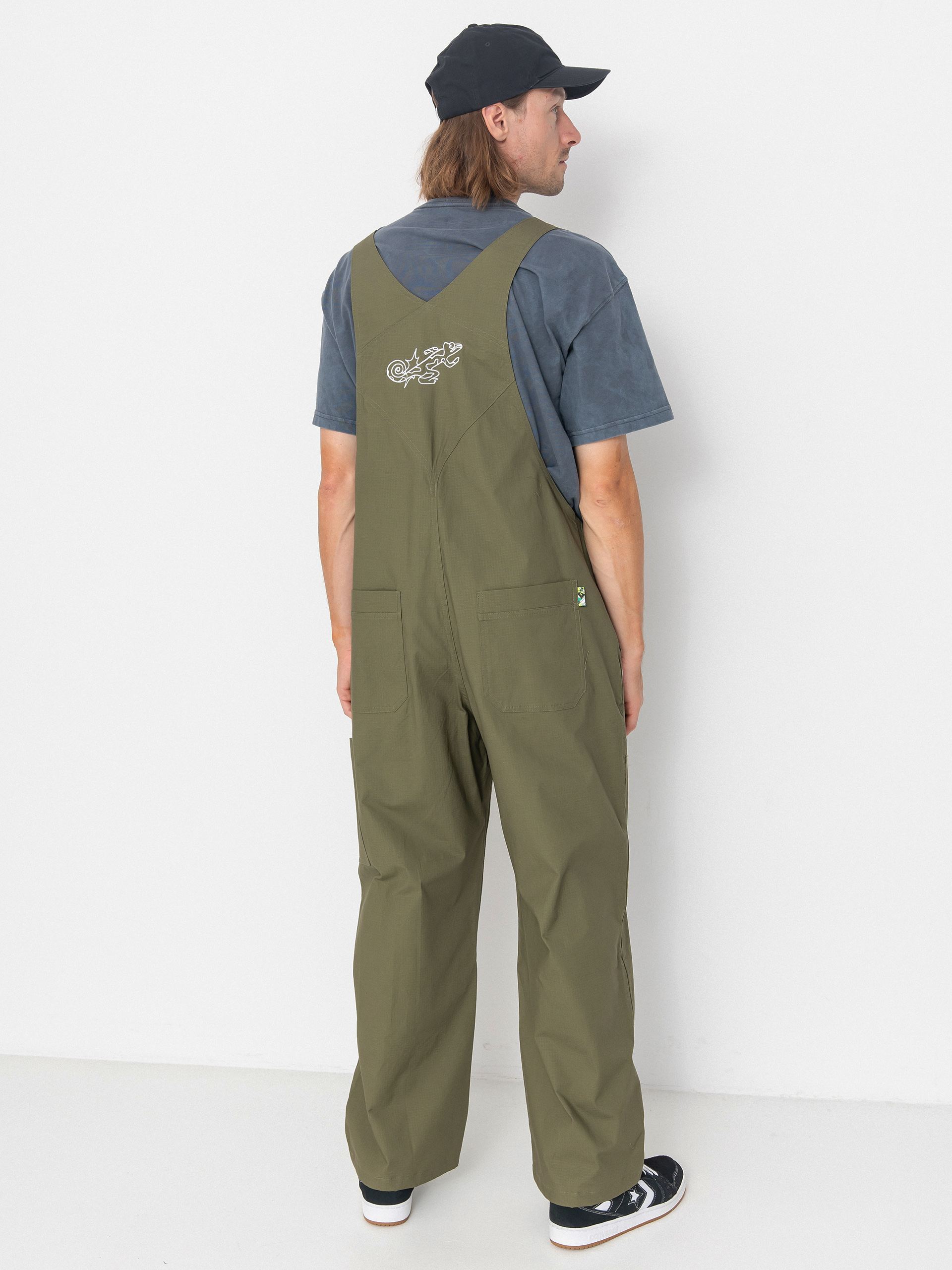 Nike SB Federation Agnostic Overalls Kisnadrág (medium olive/white)