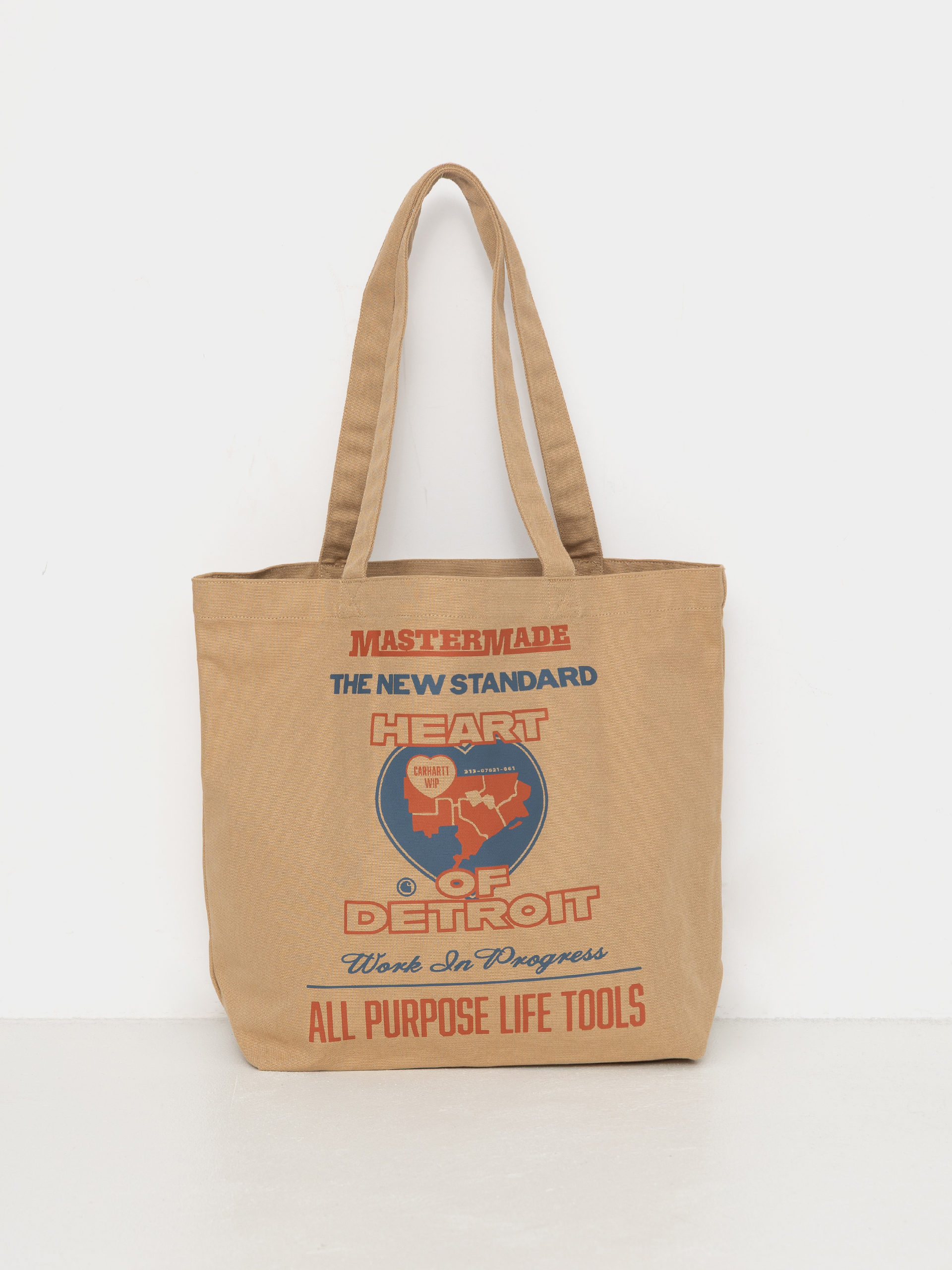 Ku00e9zitu00e1ska Carhartt WIP Canvas Graphic Tote (arcan print/dusty h brown)