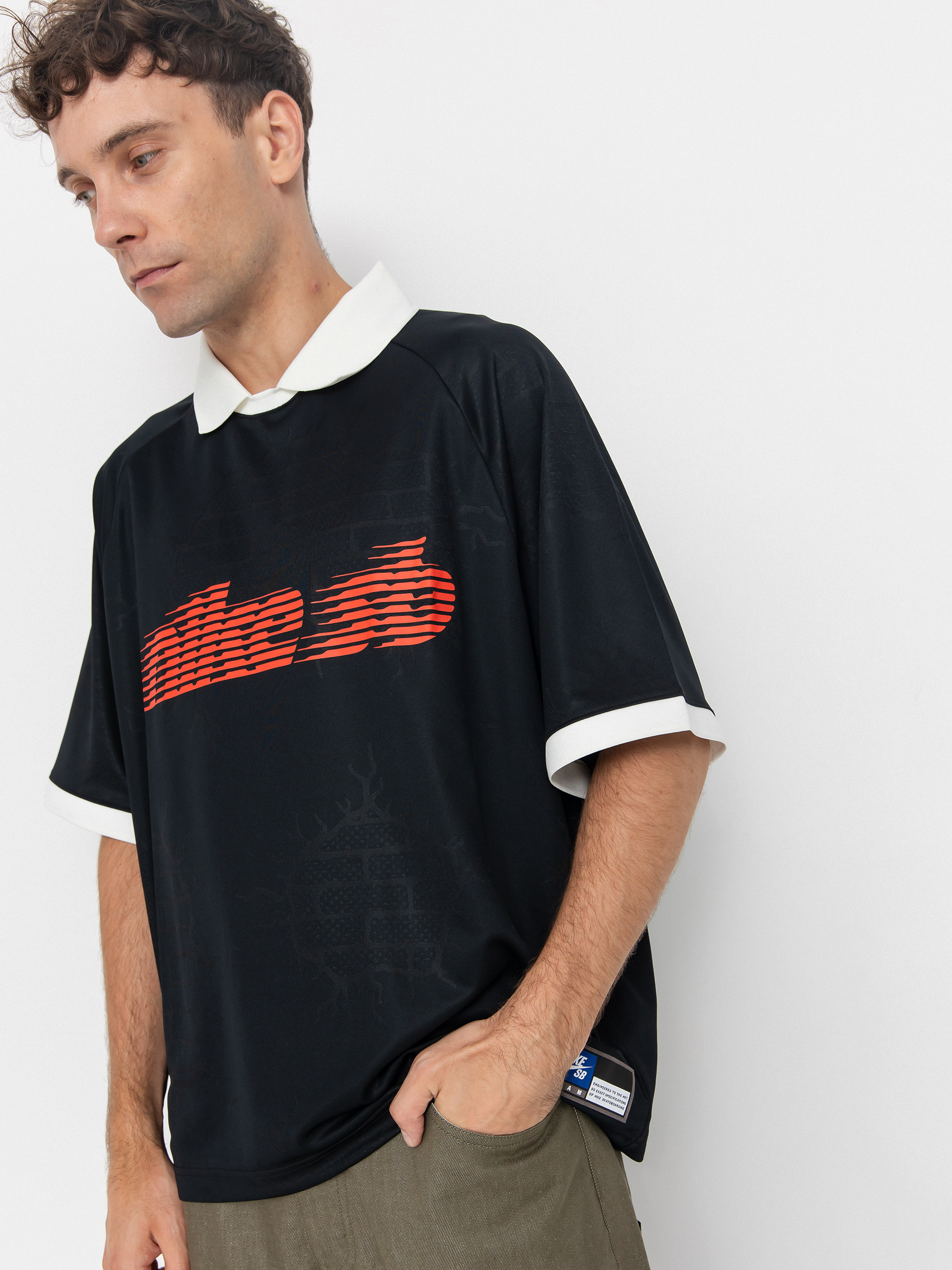 Pólóing Nike SB DF Jacquard Jersey (black/sail)