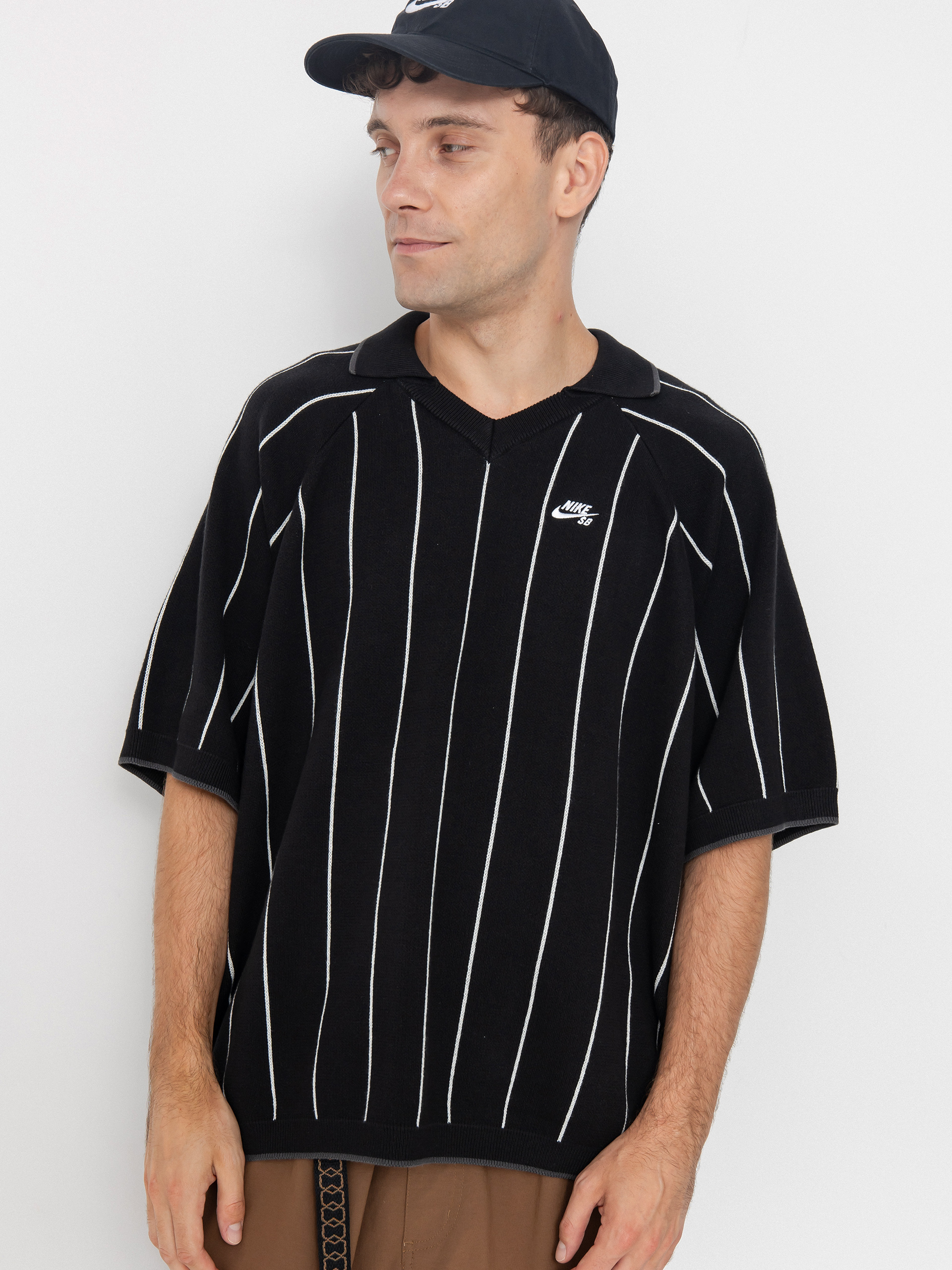 Pólóing Nike SB Strap Polo Sweat (black/sail/black)