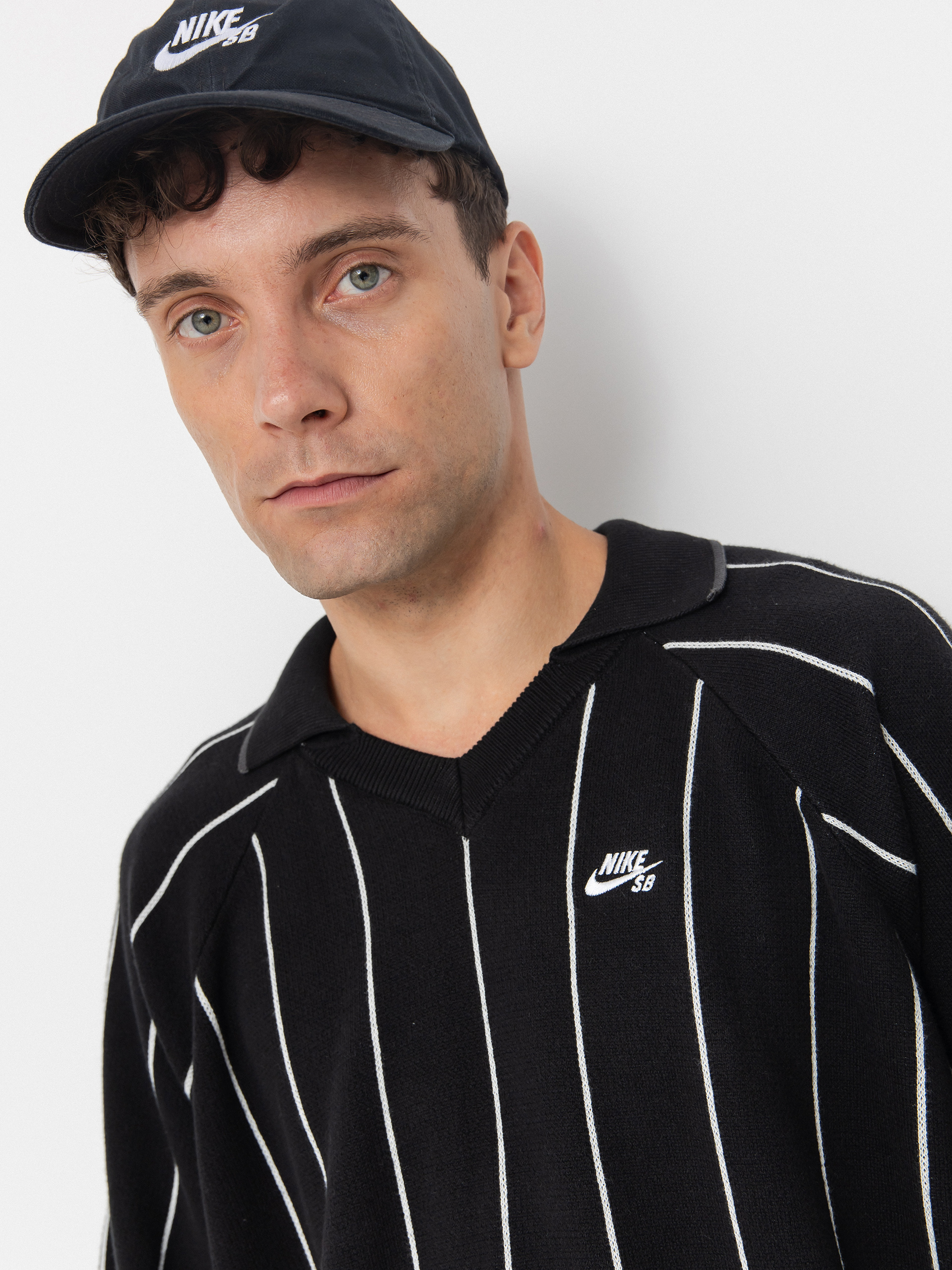 Pólóing Nike SB Strap Polo Sweat (black/sail/black)