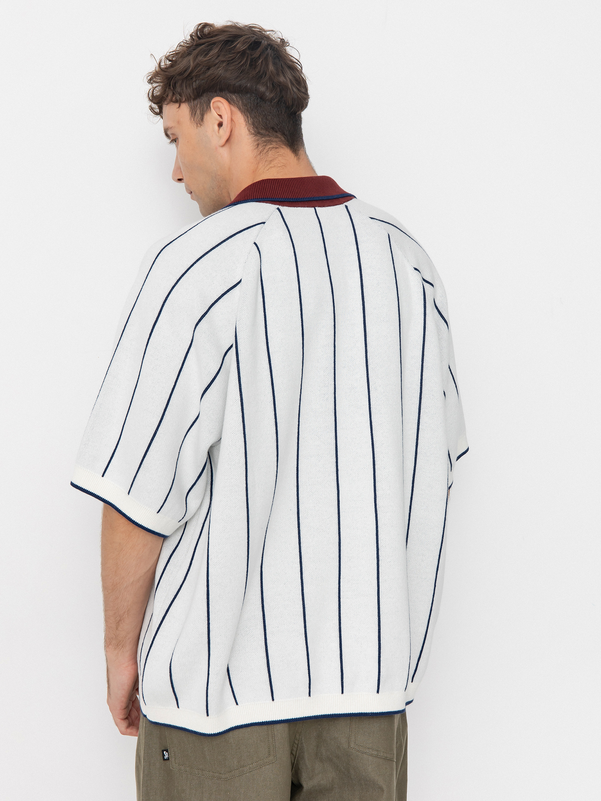 Pólóing Nike SB Strap Polo Sweat (sail/midnight navy/dark team red)