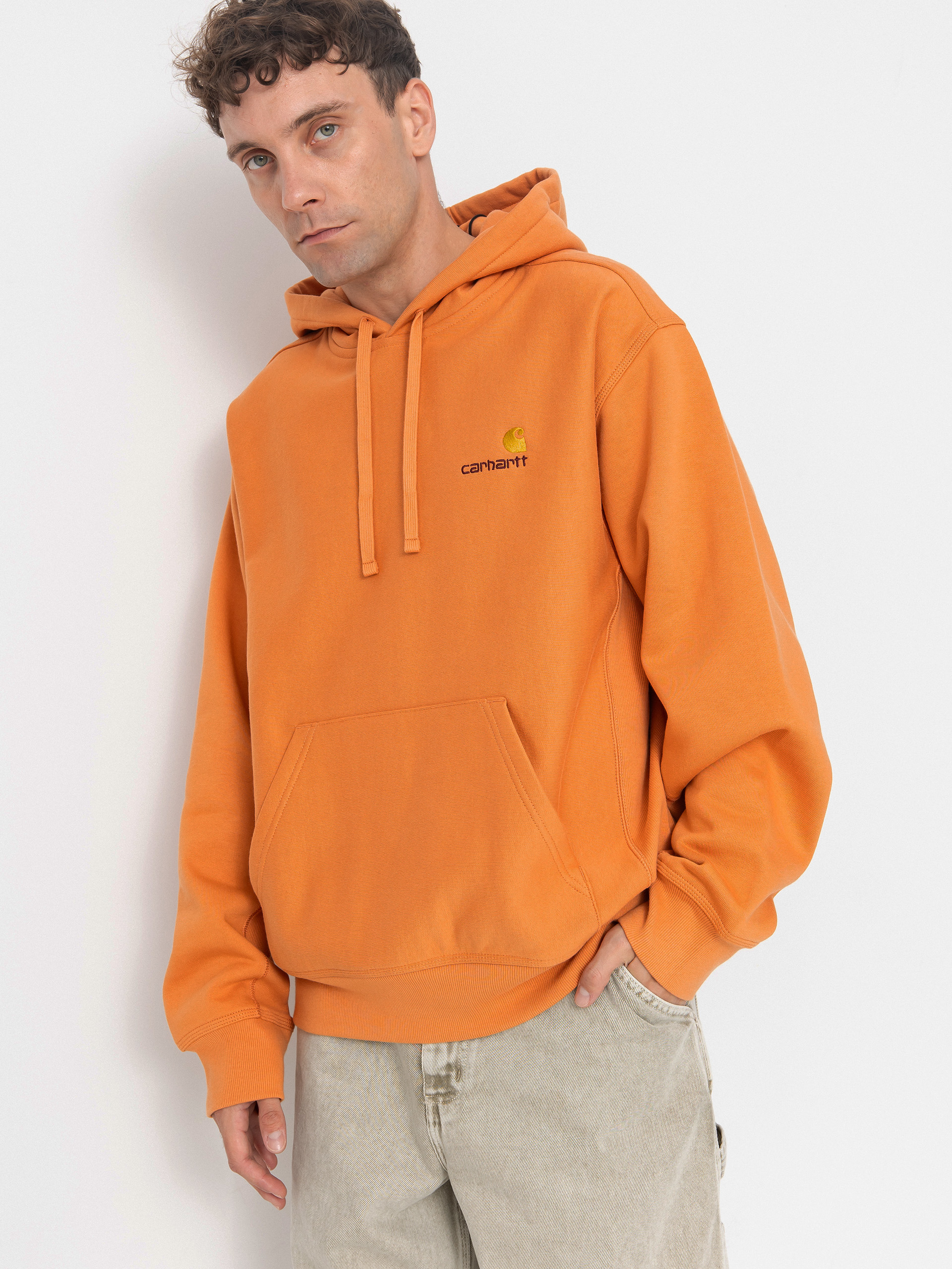 Carhartt WIP American Script HD Kapucnis pulóver (redhaven)