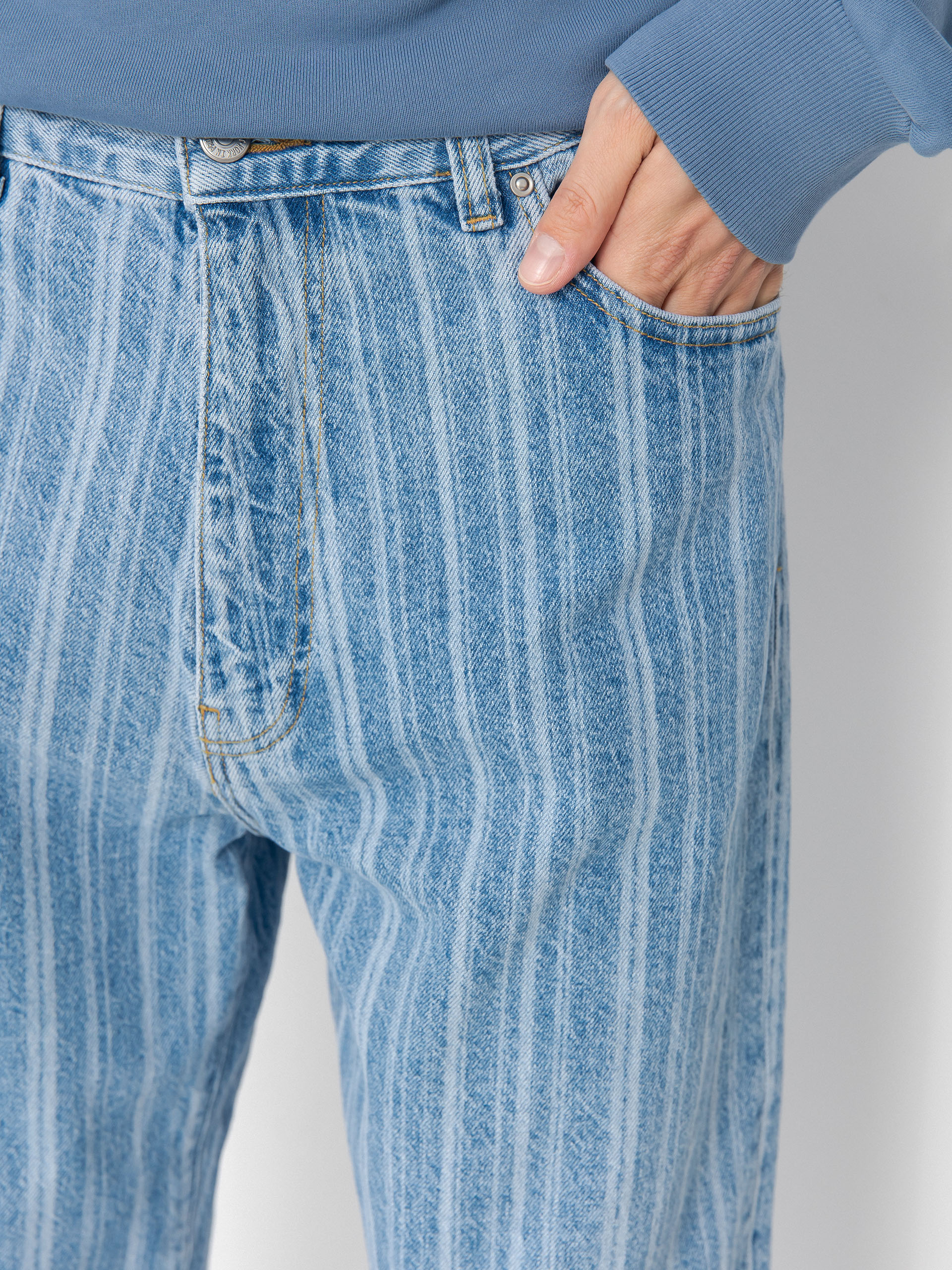 Carhartt WIP Rylan Kisnadrág (rylan stripe/blue/stone bleached)