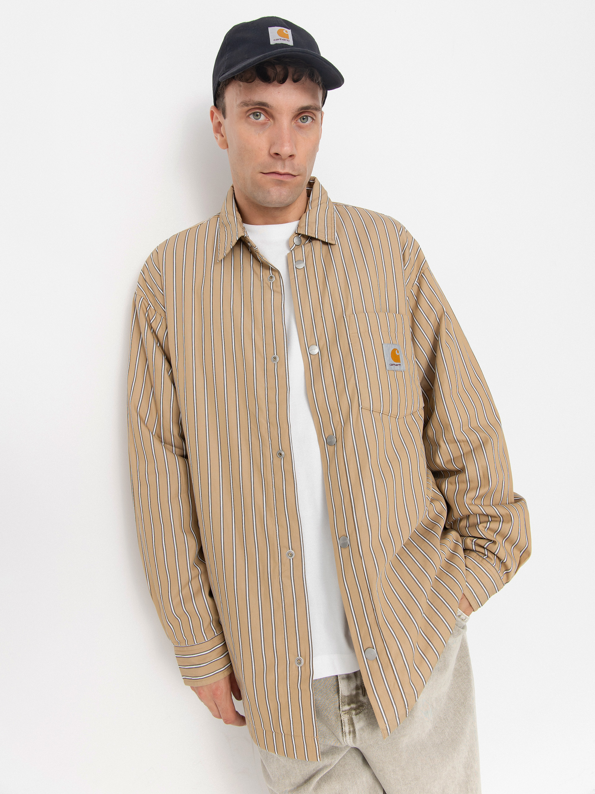Carhartt WIP Grimsby Dzseki (grimsby stripe/dusty h brown)
