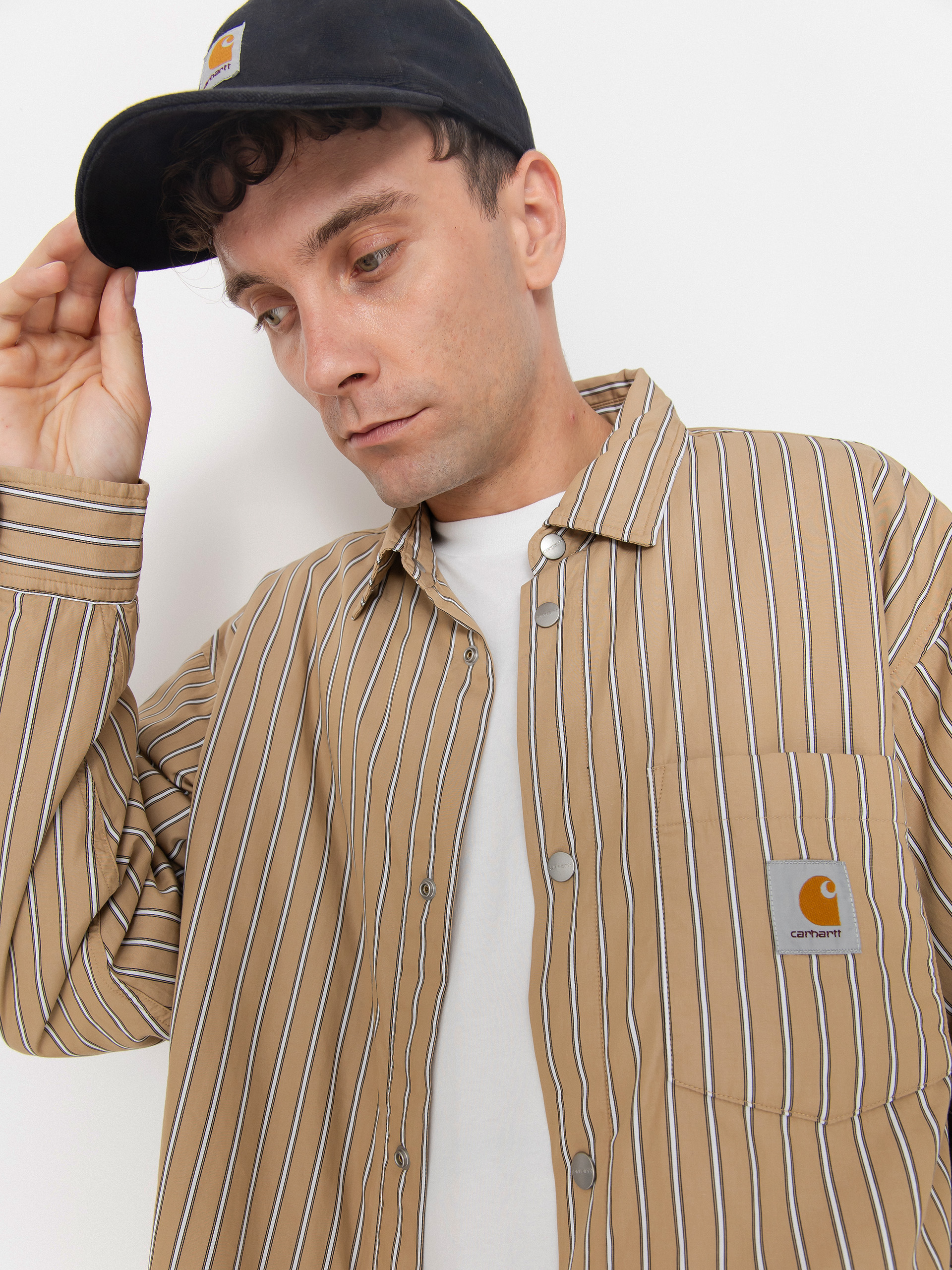 Carhartt WIP Grimsby Dzseki (grimsby stripe/dusty h brown)
