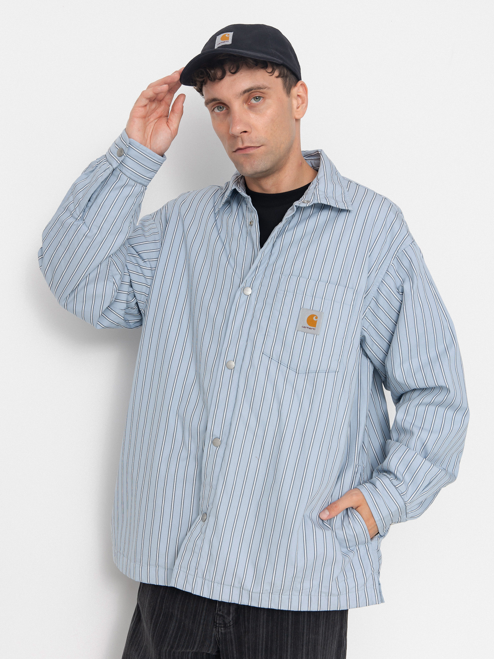 Carhartt WIP Grimsby Dzseki (grimsby stripe/blue fog)