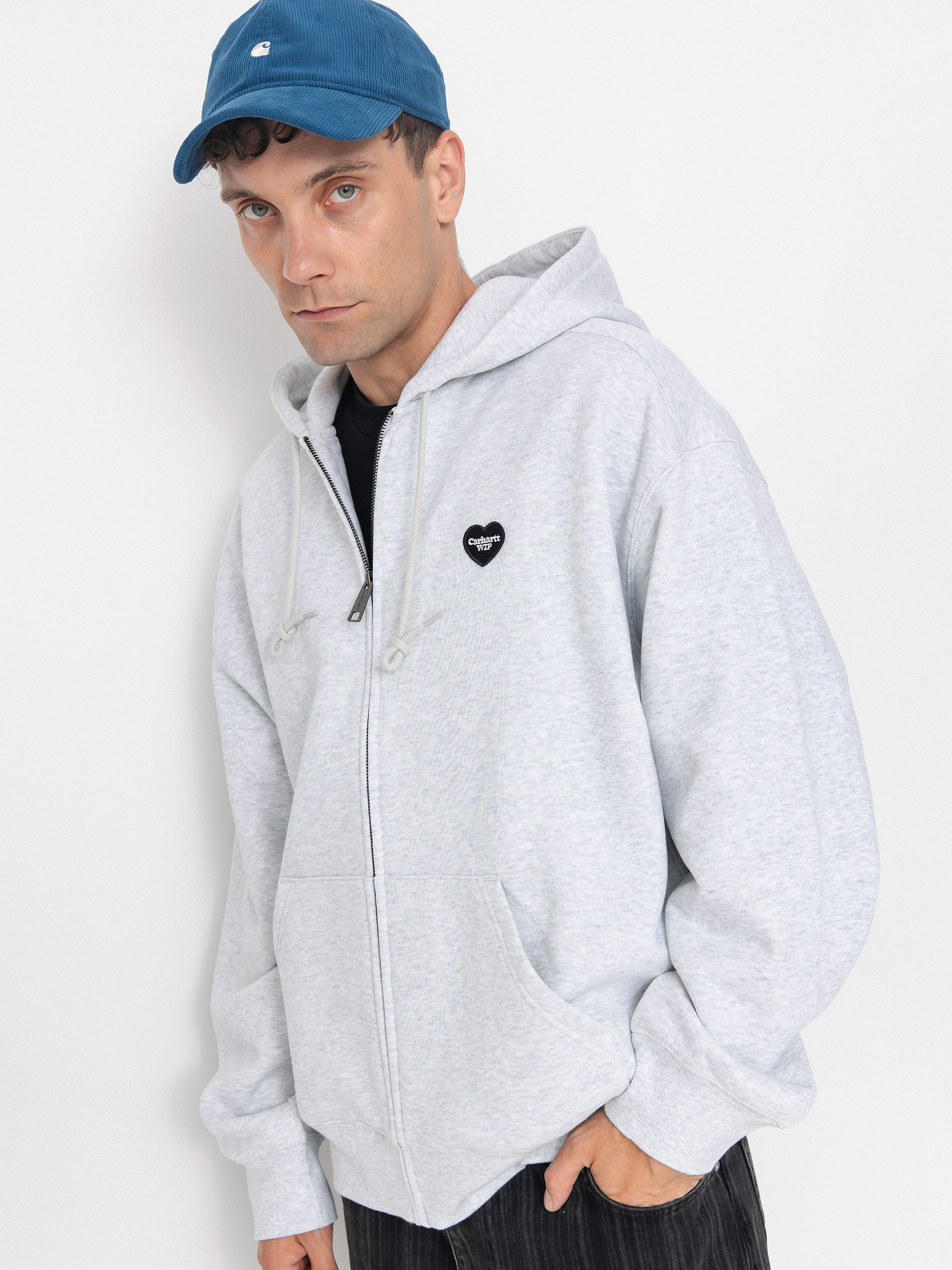 Carhartt WIP Heart II Hartt ZHD Kapucnis pulóver (ash heather)