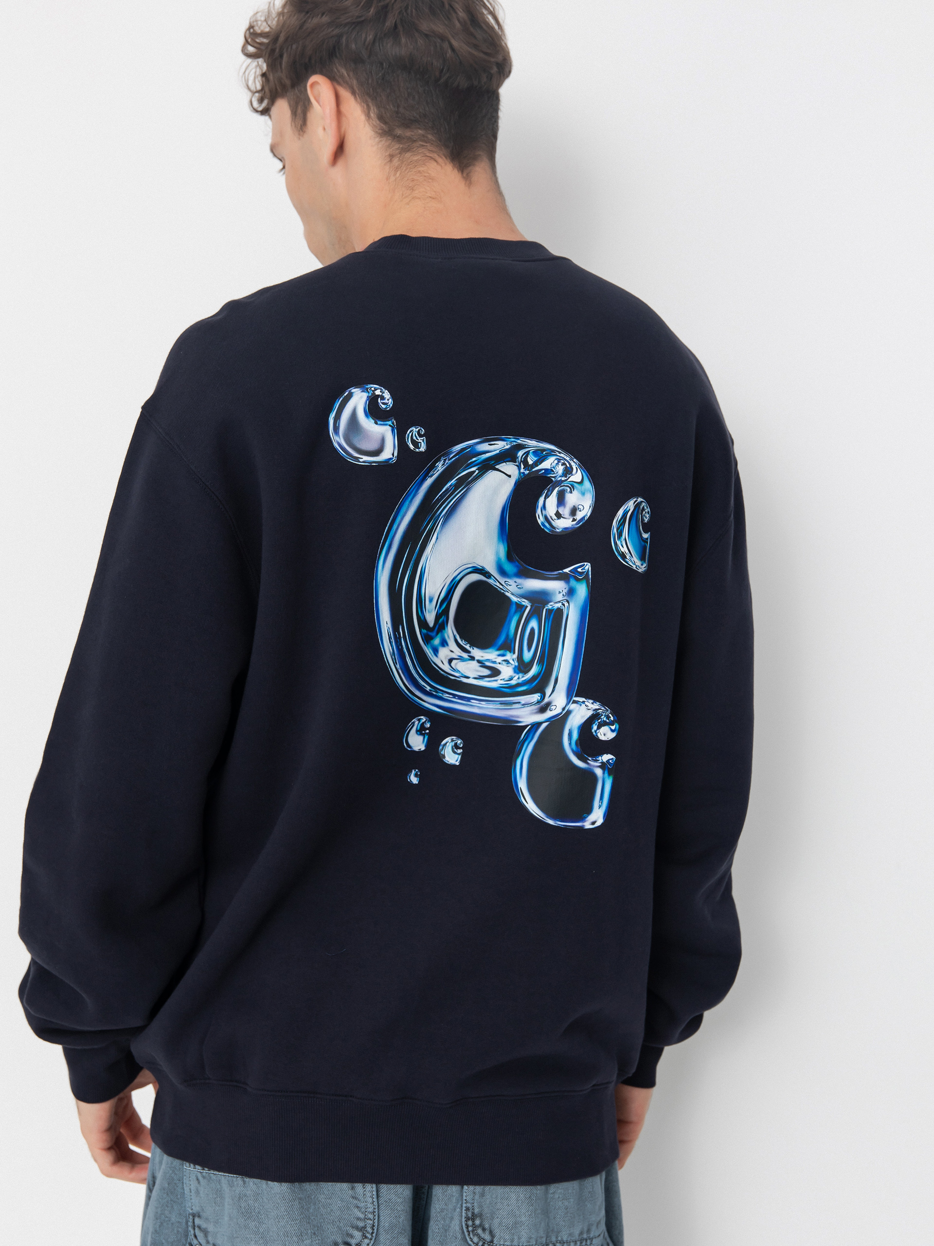 Carhartt WIP Solar Chrome Pulóver (dark navy)