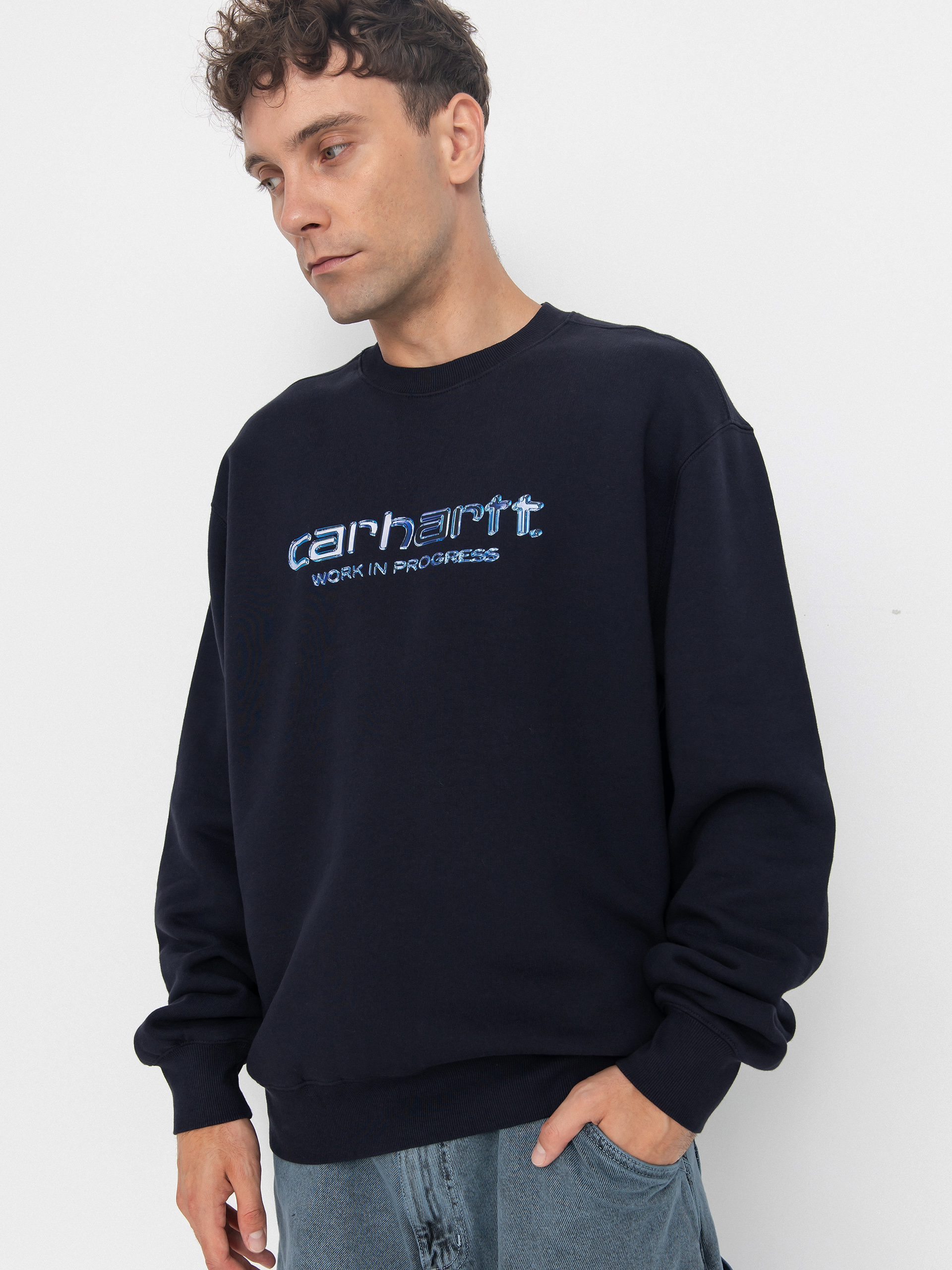 Carhartt WIP Solar Chrome Pulóver (dark navy)