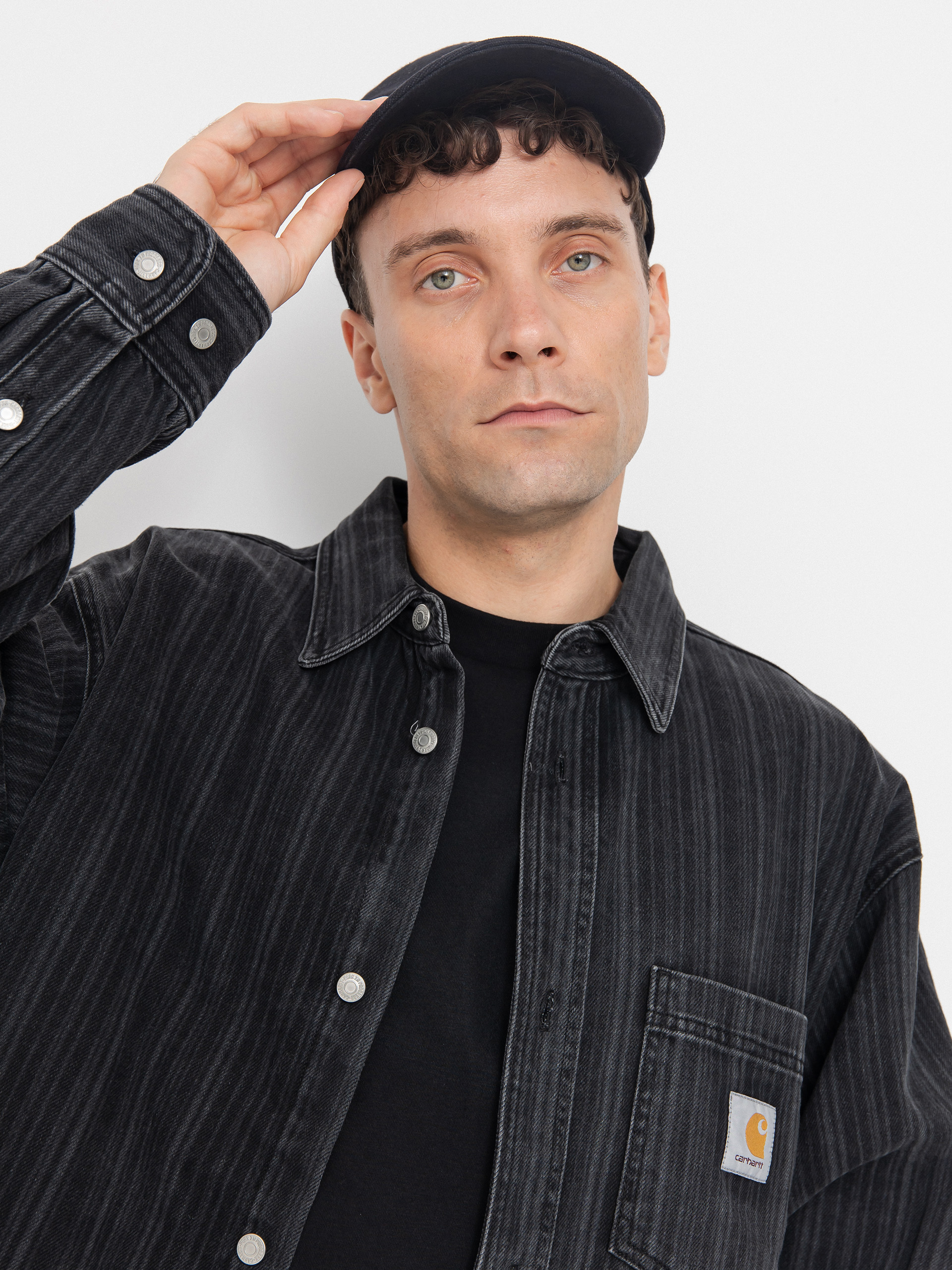 Dzseki Carhartt WIP Rylan (rylan stripe/black/stone washed)