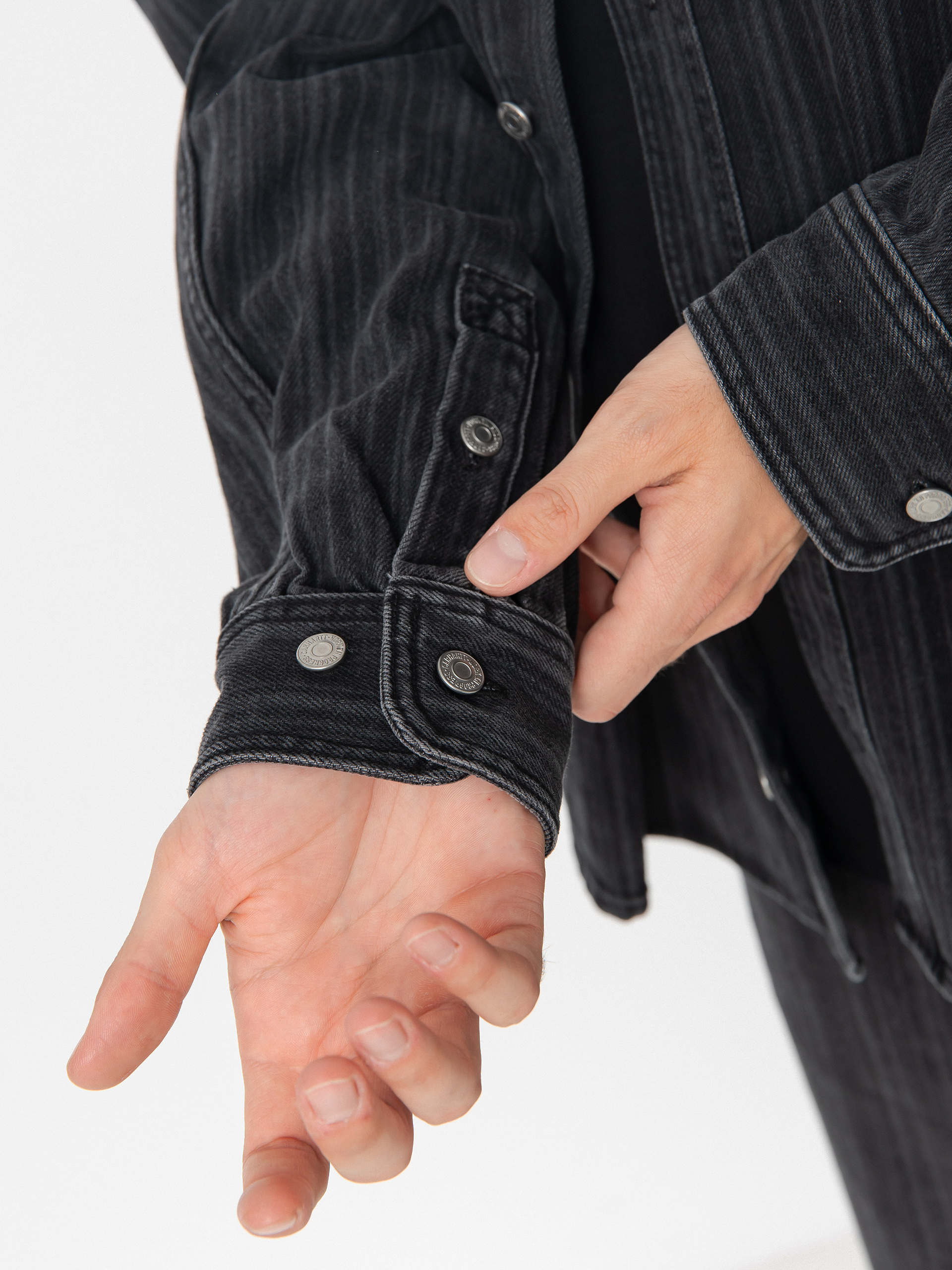 Dzseki Carhartt WIP Rylan (rylan stripe/black/stone washed)