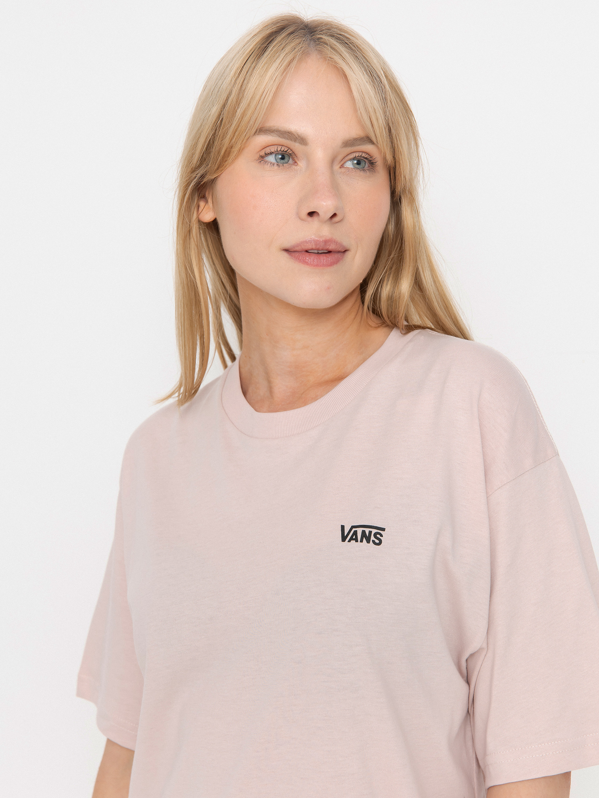 Vans Left Chest Logo Em Wmn Póló (sepia rose)