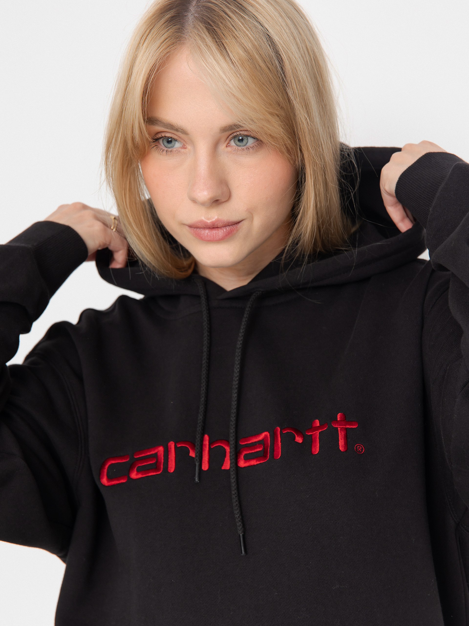 Carhartt WIP Carhartt HD Wmn Kapucnis pulóver (black/scarlet)