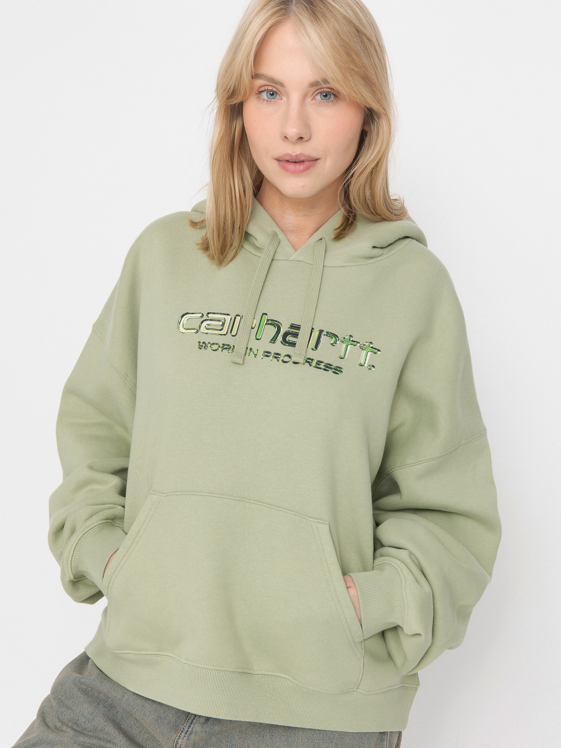 Carhartt WIP Solar Chrome HD Wmn Kapucnis pulóver (pale olive)
