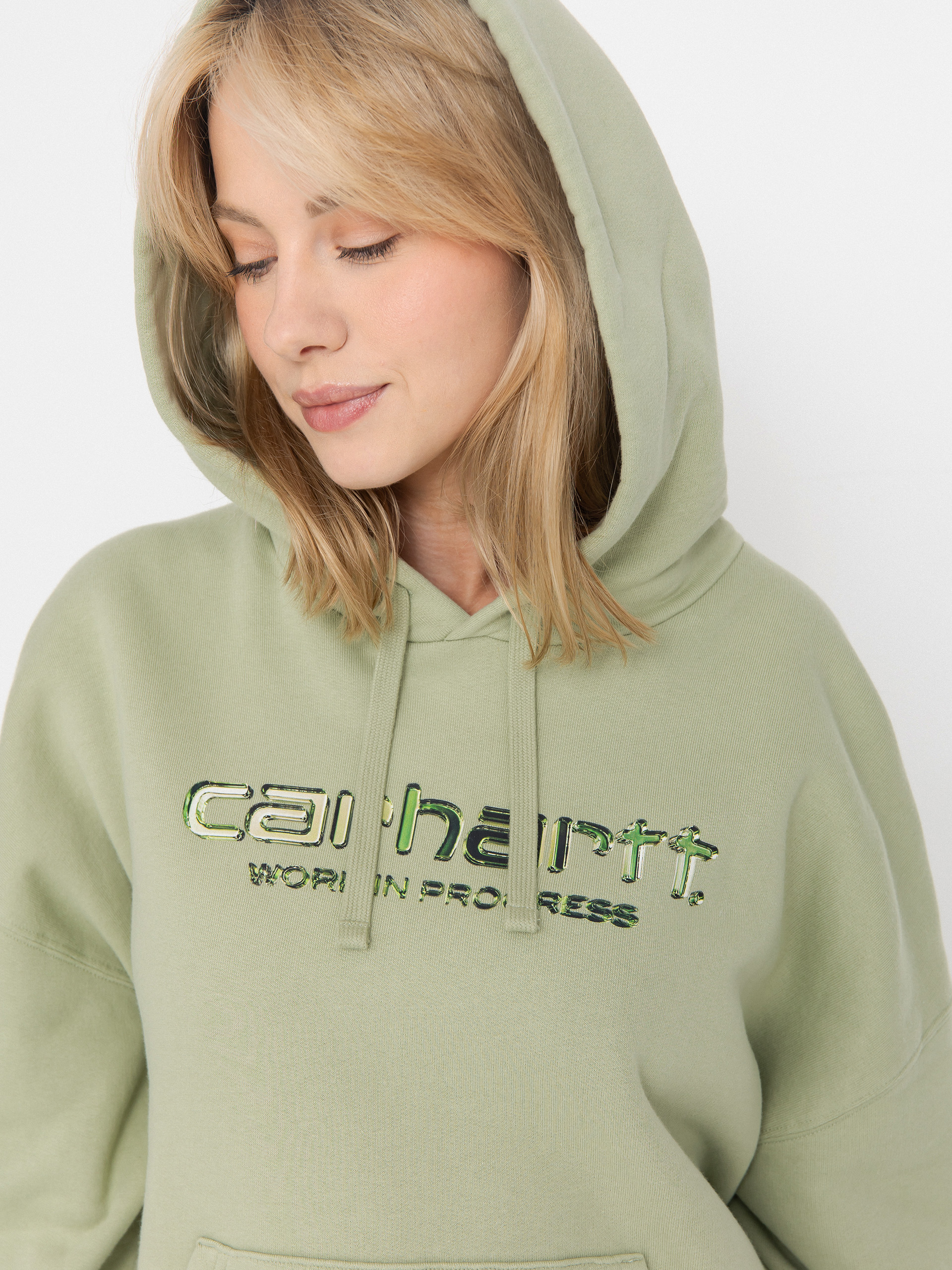 Carhartt WIP Solar Chrome HD Wmn Kapucnis pulóver (pale olive)