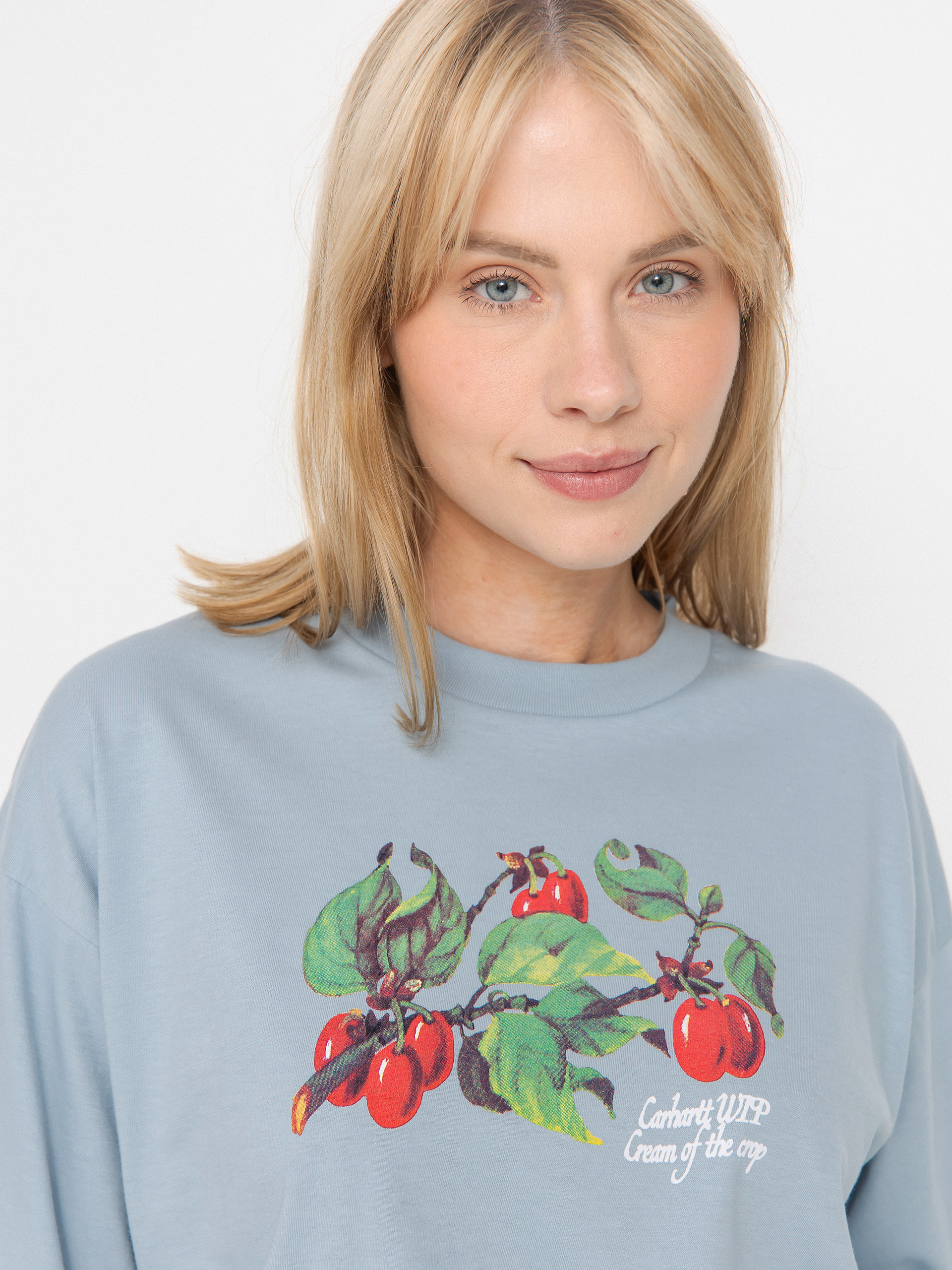 Carhartt WIP Cream Of The Crop Wmn Póló (blue fog)