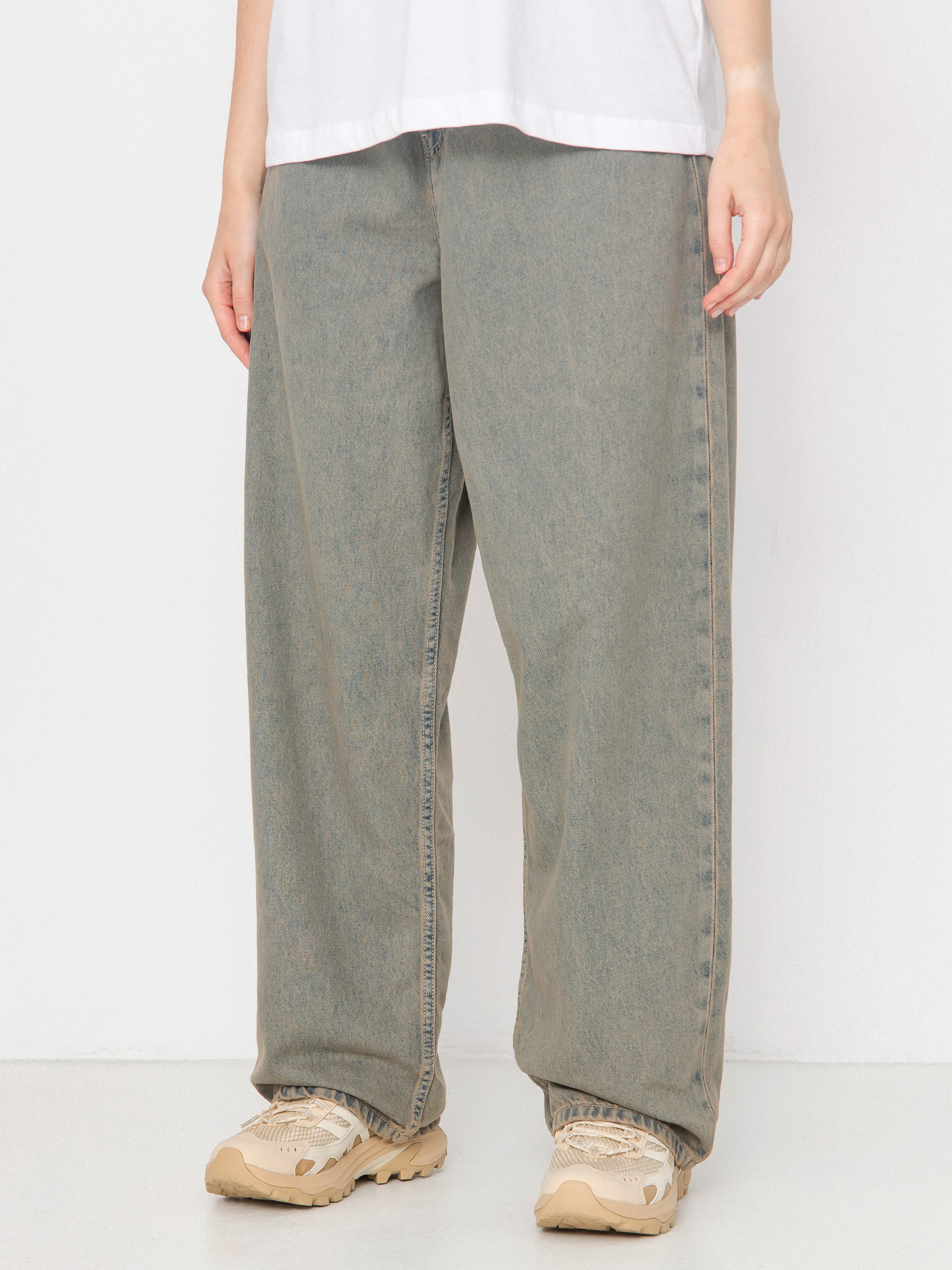 Carhartt WIP Brandon Wmn Kisnadrág (blue/leather/garment dyed)