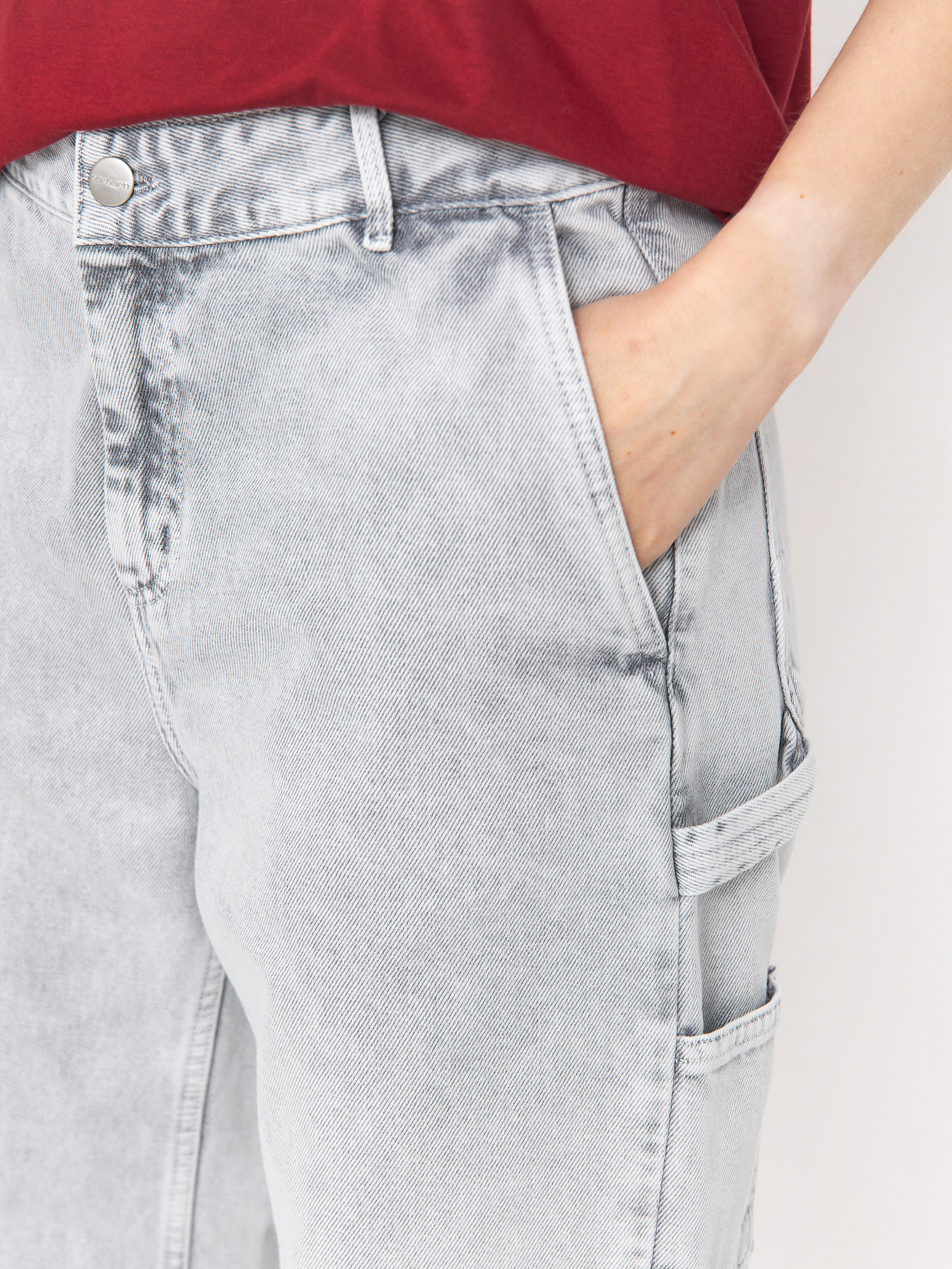 Carhartt WIP Pierce Straight Wmn Kisnadrág (black/chalk wash)