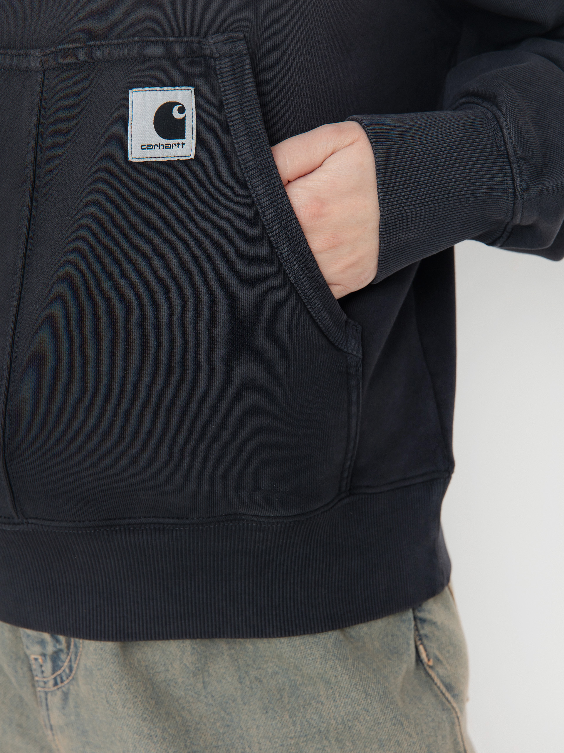 Carhartt WIP Hudson HD Wmn Kapucnis pulóver (black/chalk wash)