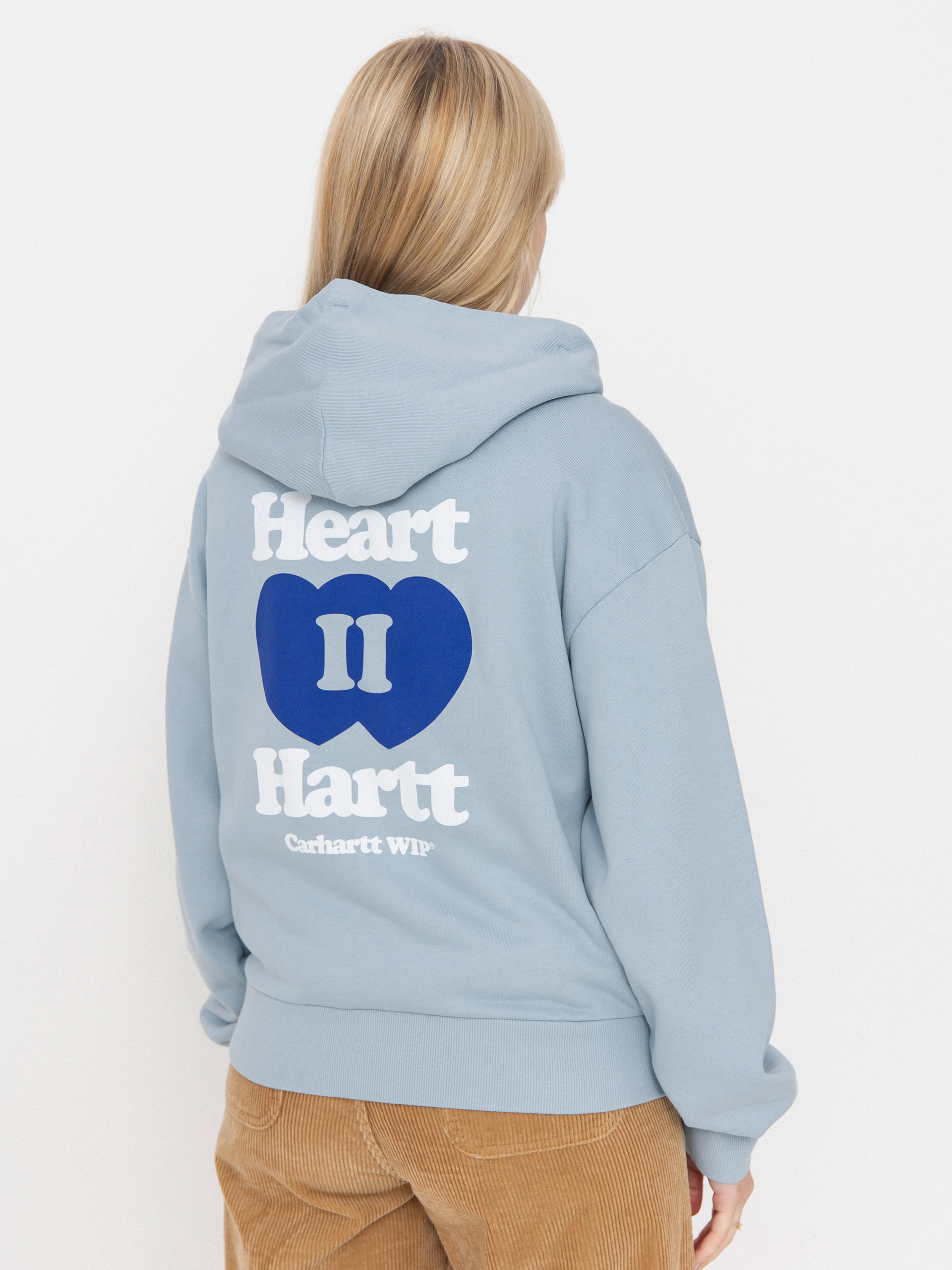 Carhartt WIP Heart II Hartt ZHD Wmn Kapucnis pulu00f3ver (blue fog)